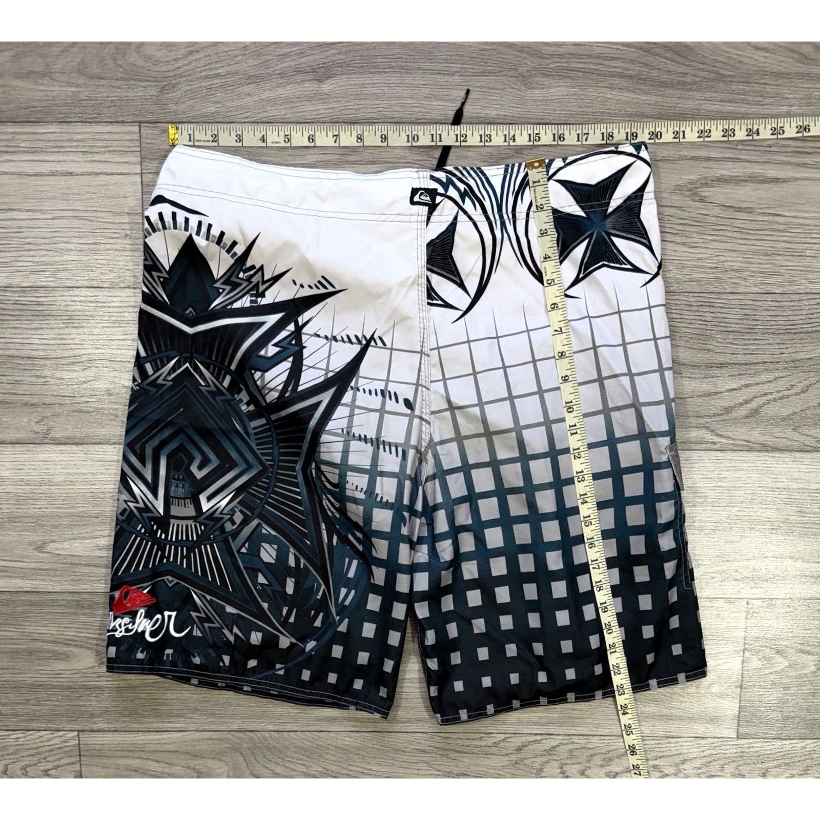 Billabong Quiksilver Surfing Mens Board Shorts Trunks 44 White Cross Iron Trunks Size US 44 / EU 60 - 3 Thumbnail