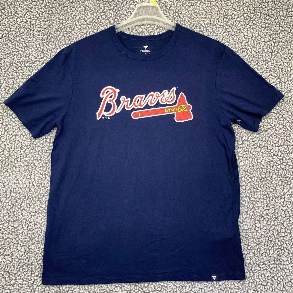 Other Atlanta Braves Shirt Men L Short Sleeve Crew Neck Cotton Size US L / EU 52-54 / 3 - 1 Thumbnail