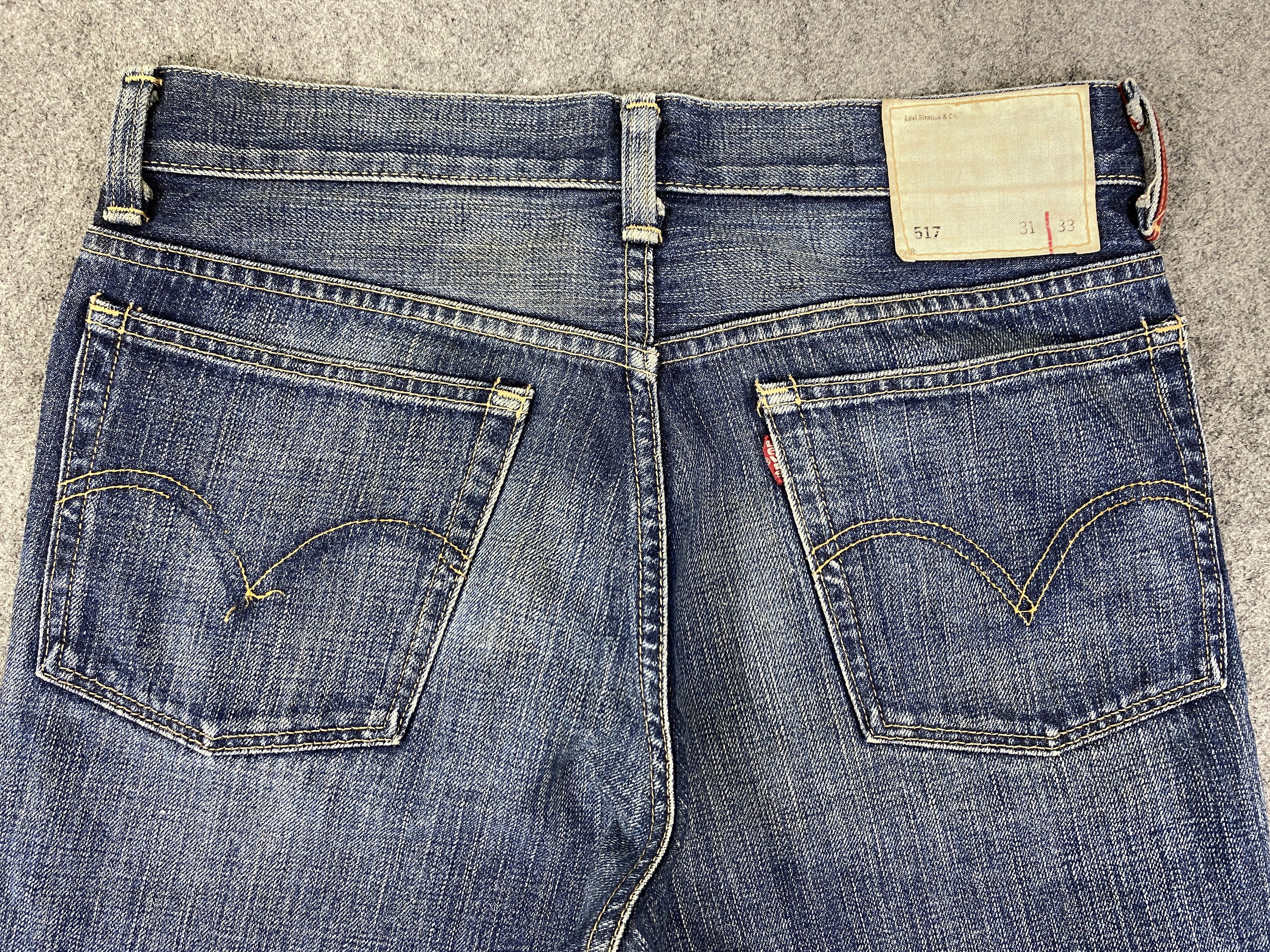 Japanese Brand Faded Blue Vintage Levi's 517 Flare Jeans 31x30.5 - JN3298 Size US 31 - 4 Thumbnail