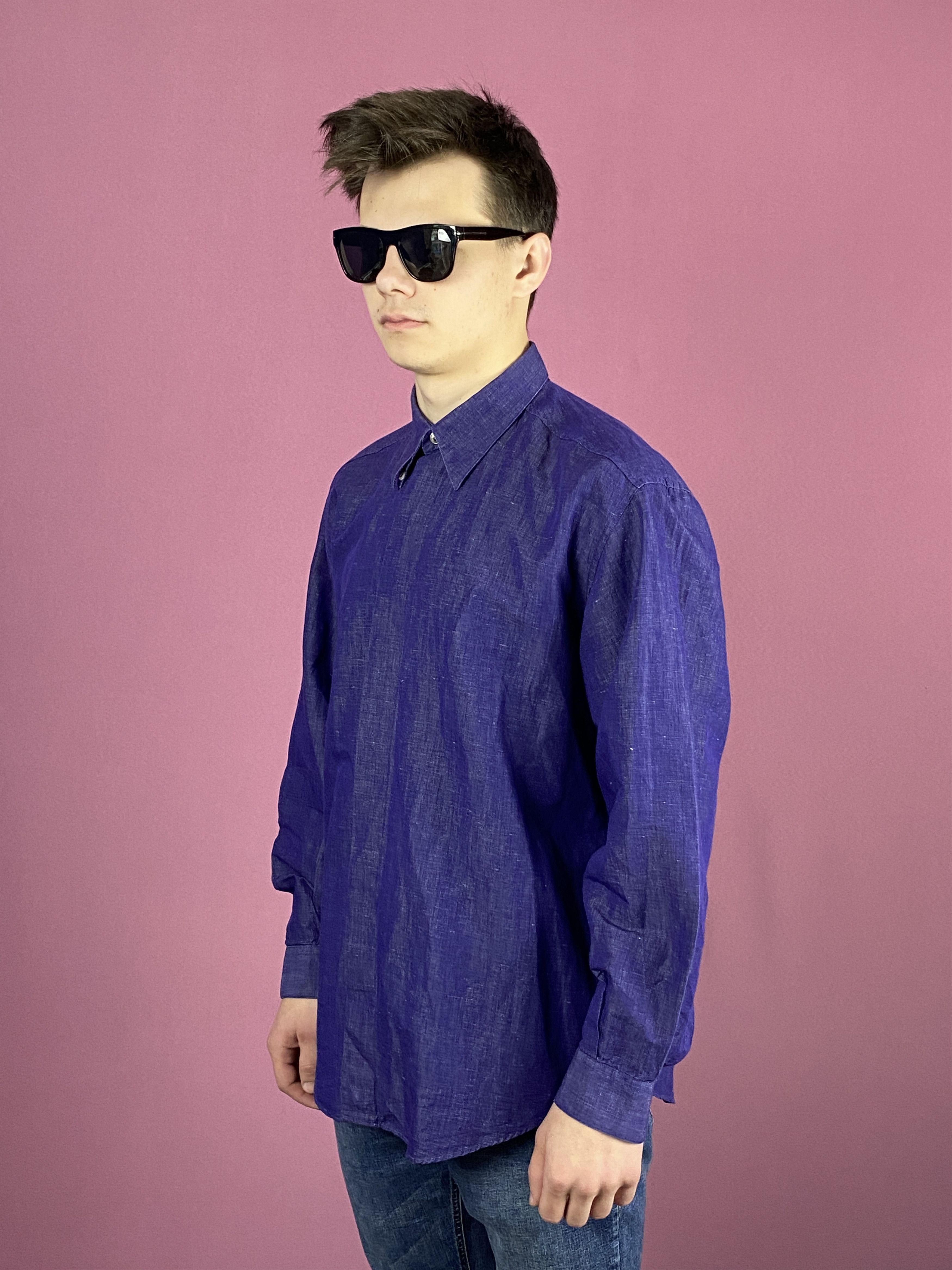 Versace × Vintage 90s Versace Classic V2 Vintage Men's Shirt - L Size US L / EU 52-54 / 3 - 2 Thumbnail