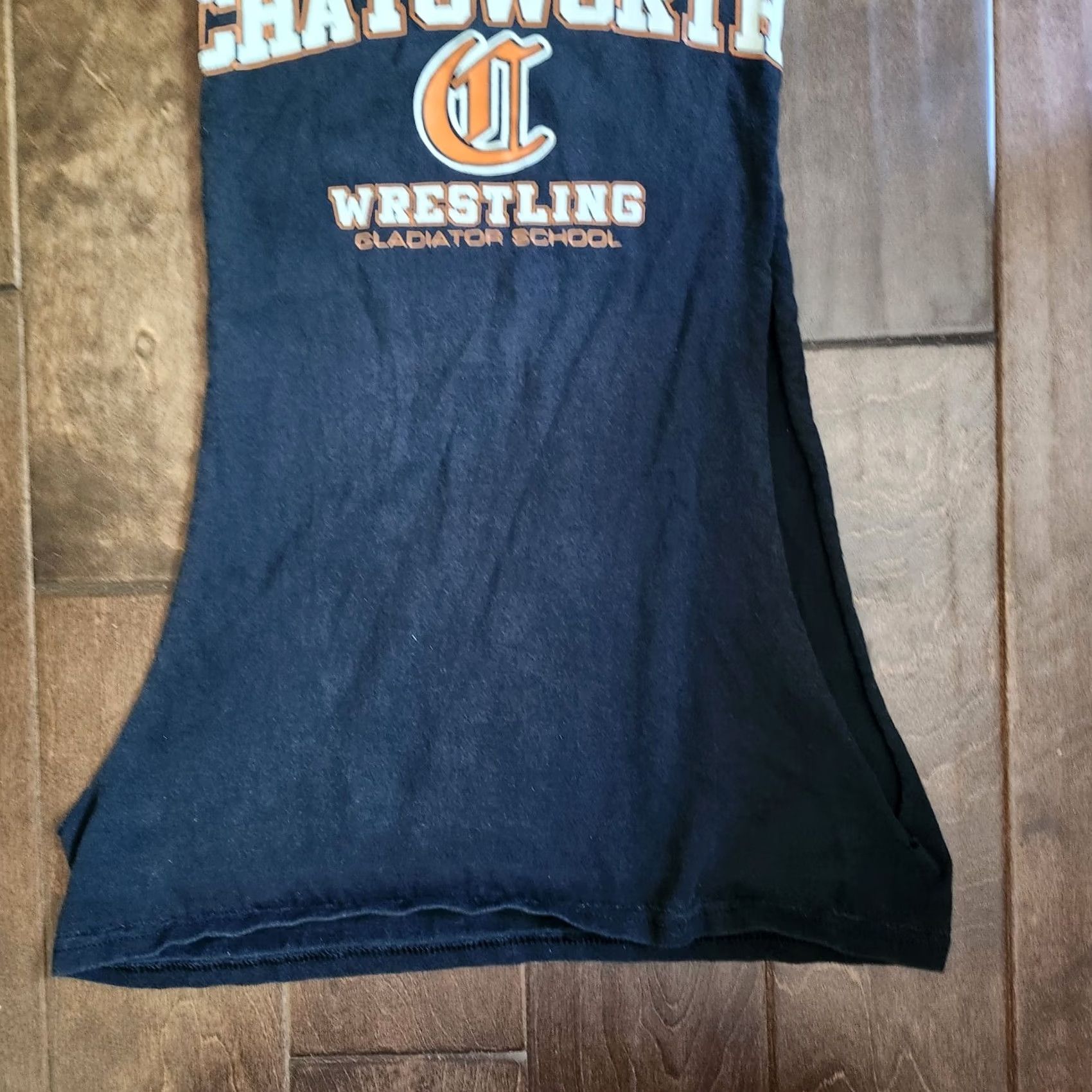 Gildan Chatsworth Gladiator School Junior Open Sides Tank Top Black Cotton Teen Small Sleeveless T-Shirt Gildan Regular Mens? Size US S / EU 44-46 / 1 - 2 Thumbnail