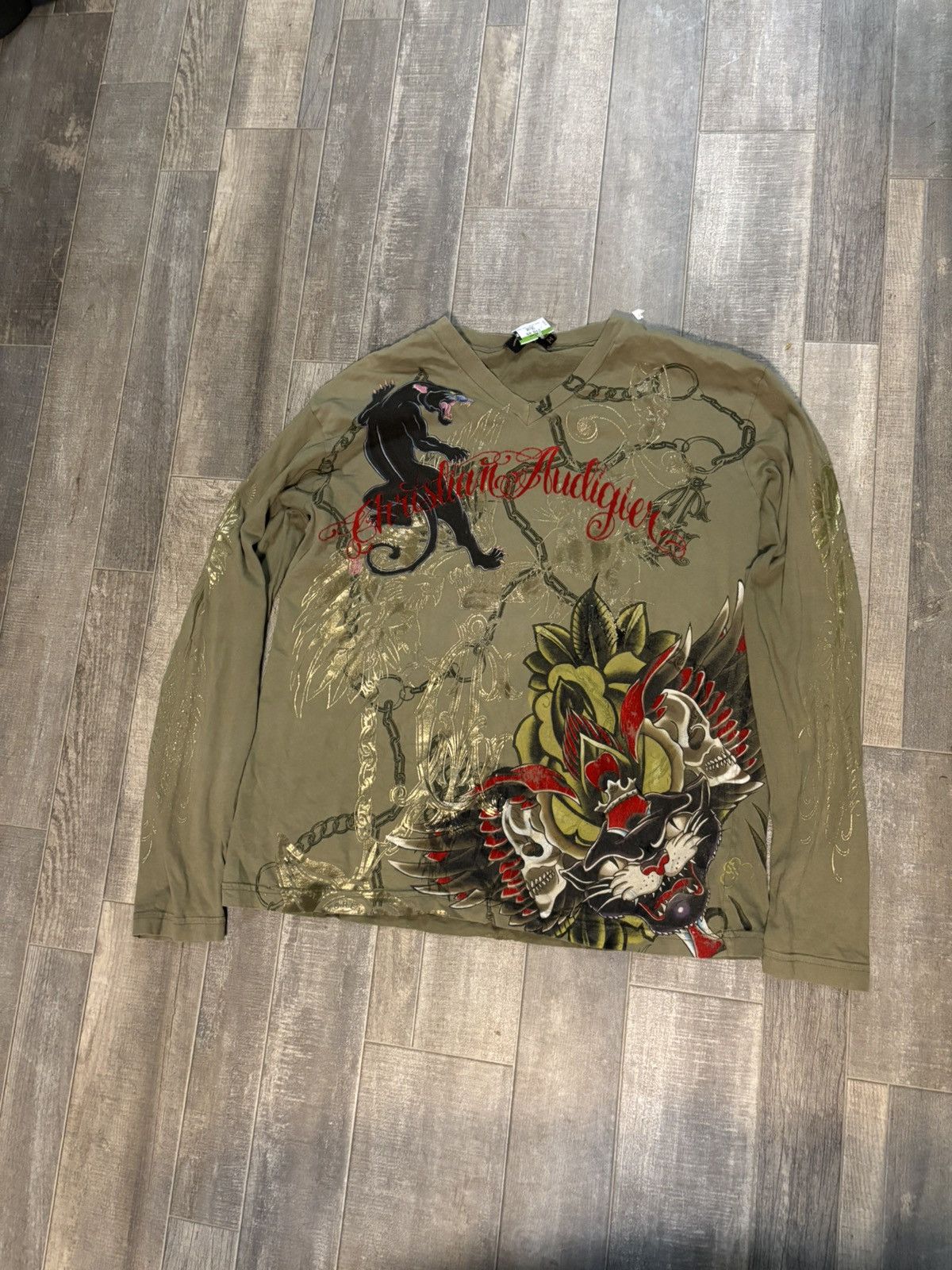 Christian Audigier Y2k Christian Audigier long sleeve Size US M / EU 48-50 / 2 - 1 Thumbnail