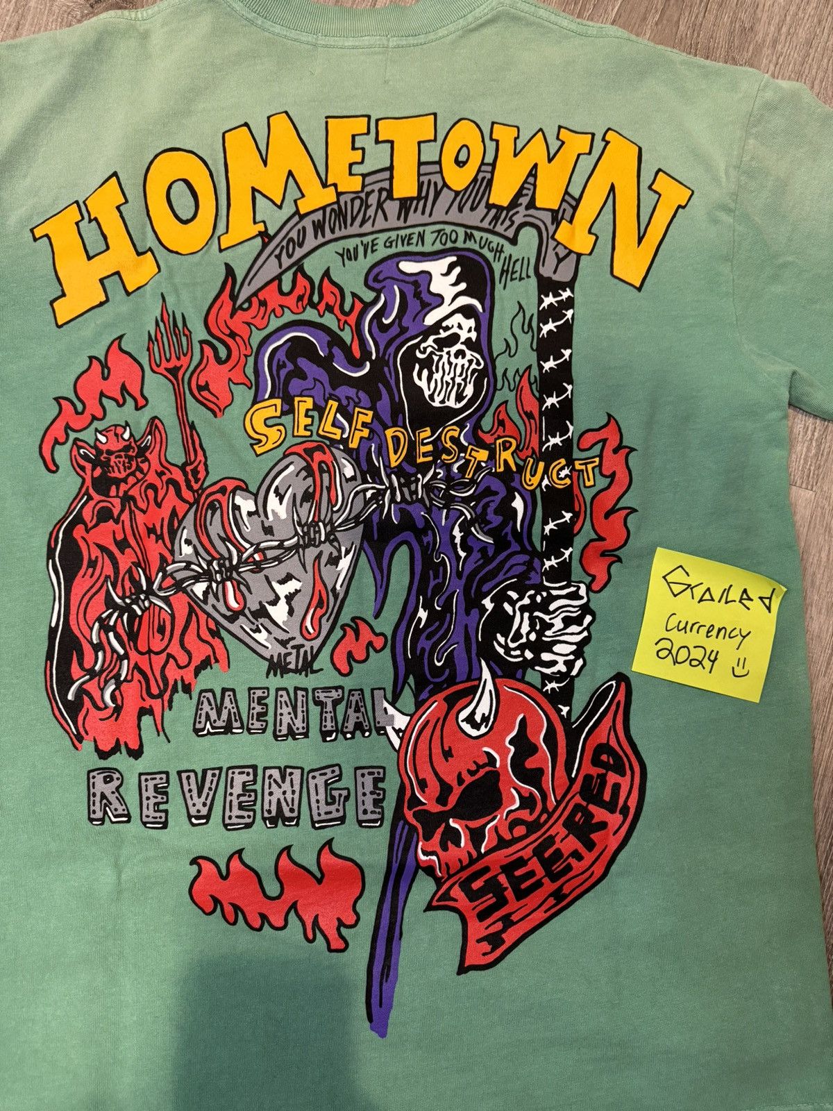 Warren Lotas WARREN LOTAS METAL REVENGE HOMETOWN FADED GREEN TSHIRT Size US S / EU 44-46 / 1 - 5 Thumbnail
