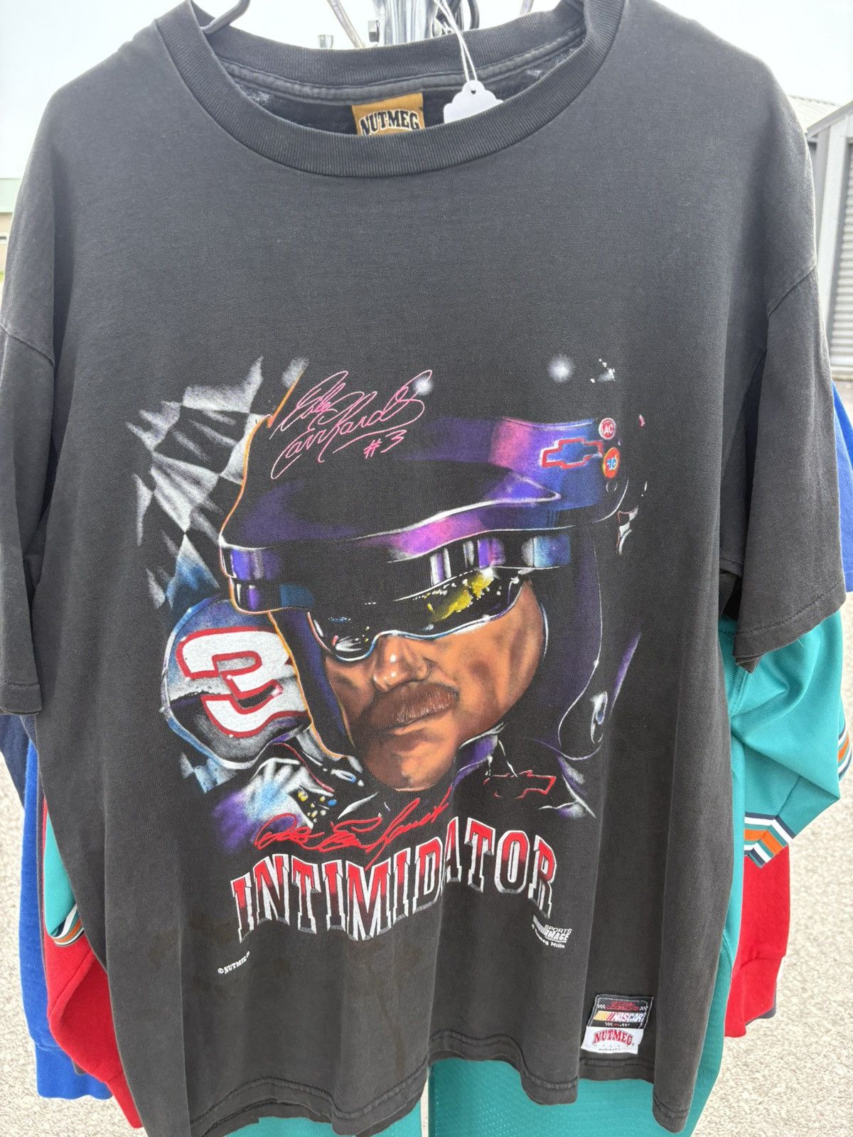Vintage 1990's Dale Earnhardt Intimidator Nutmeg T-Shirt Size US L / EU 52-54 / 3 - 2 Thumbnail