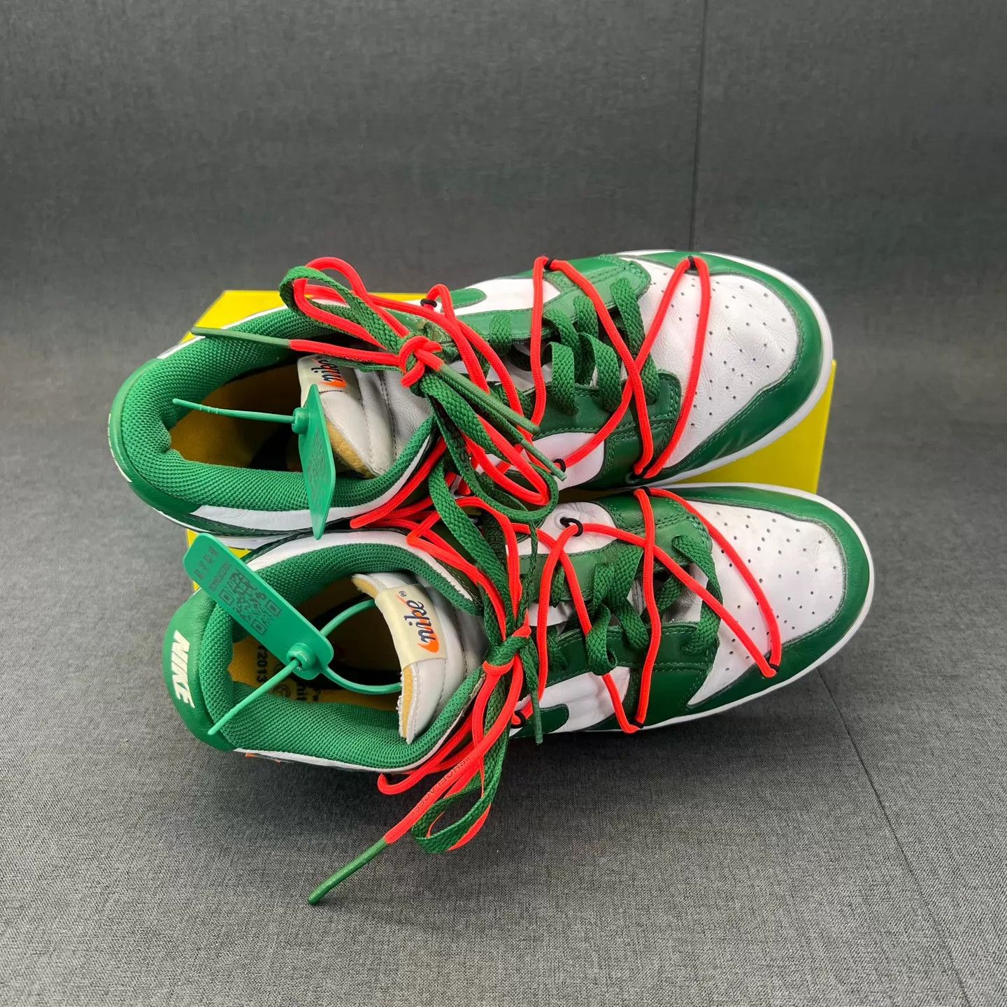 Off-White Off-White x Nike Dunk White Green Size 45 New With Box Size US 12 / EU 45 - 5 Thumbnail