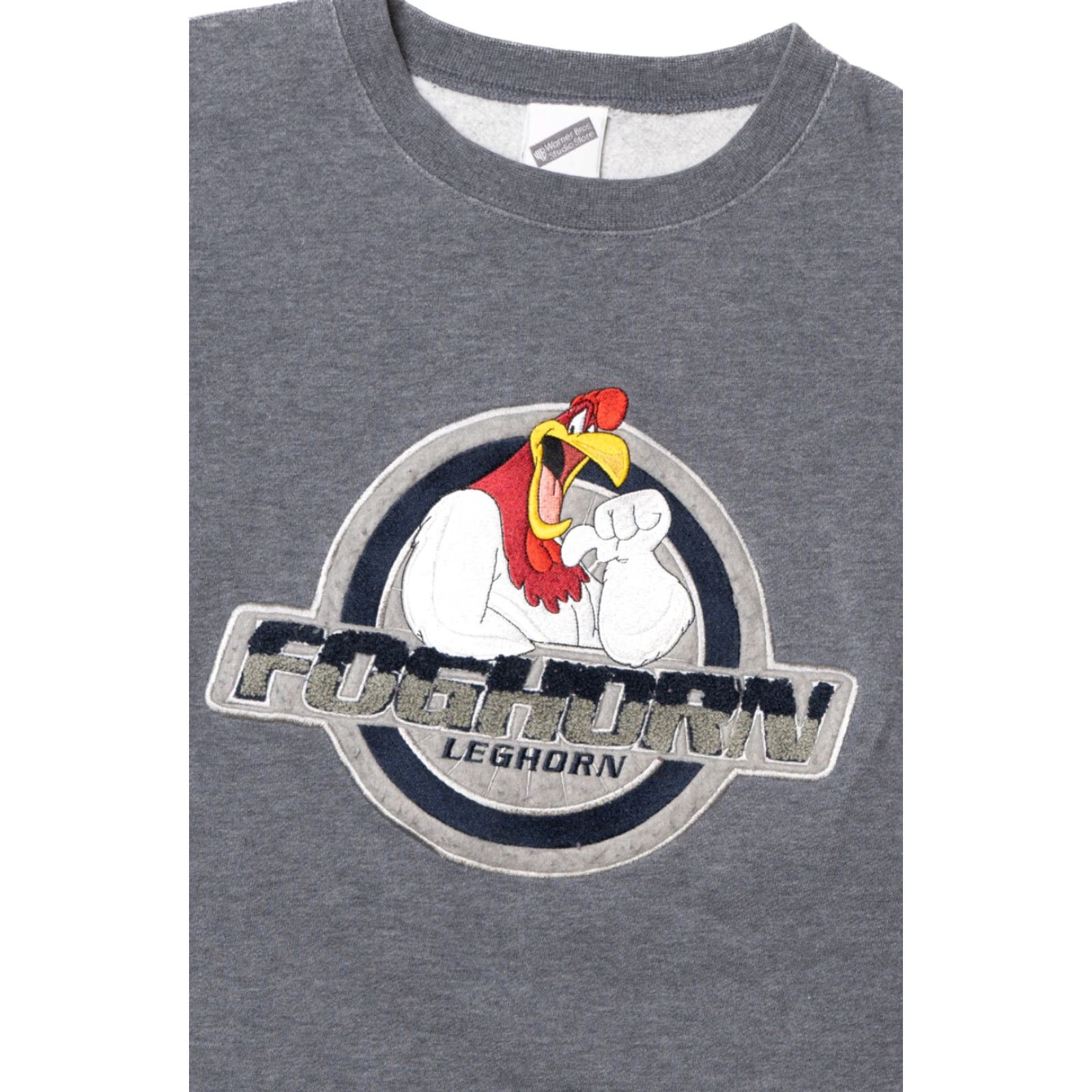 Vintage VINTAGE Warner Bros. Foghorn Leghorn Looney Tunes Sweatshirt Dark Gray Medium Unisex Adults Sweatshirts Pullover 2010s Mens Women Or Girls? Size US M / EU 48-50 / 2 - 2 Thumbnail