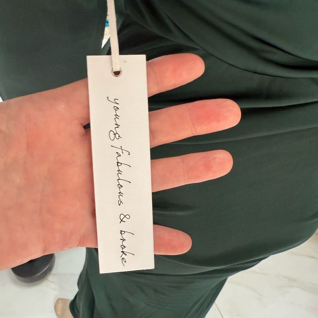 Young Fabulous & Broke Dark Green Long Sleeve Dress