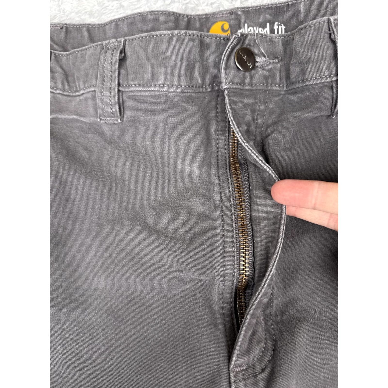 Carhartt Carhartt Pants 46x30 Gray Rugged Flex Rigby Dungaree Carpenter Relaxed Fit Mens Size US 30 / EU 46 - 5 Thumbnail