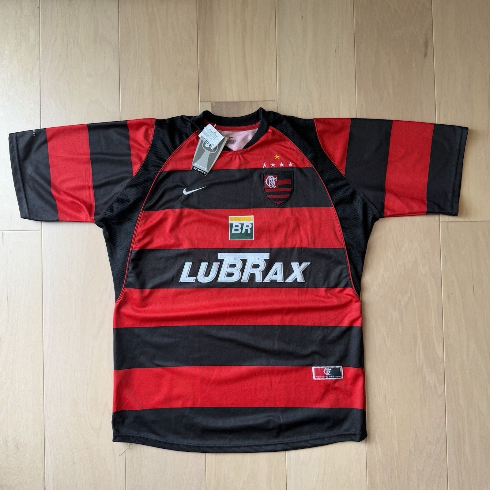 Nike × Vintage Vintage Flamengo Jersey Large Red Black Y2K Nike Sportswear Size US L / EU 52-54 / 3 - 2 Thumbnail
