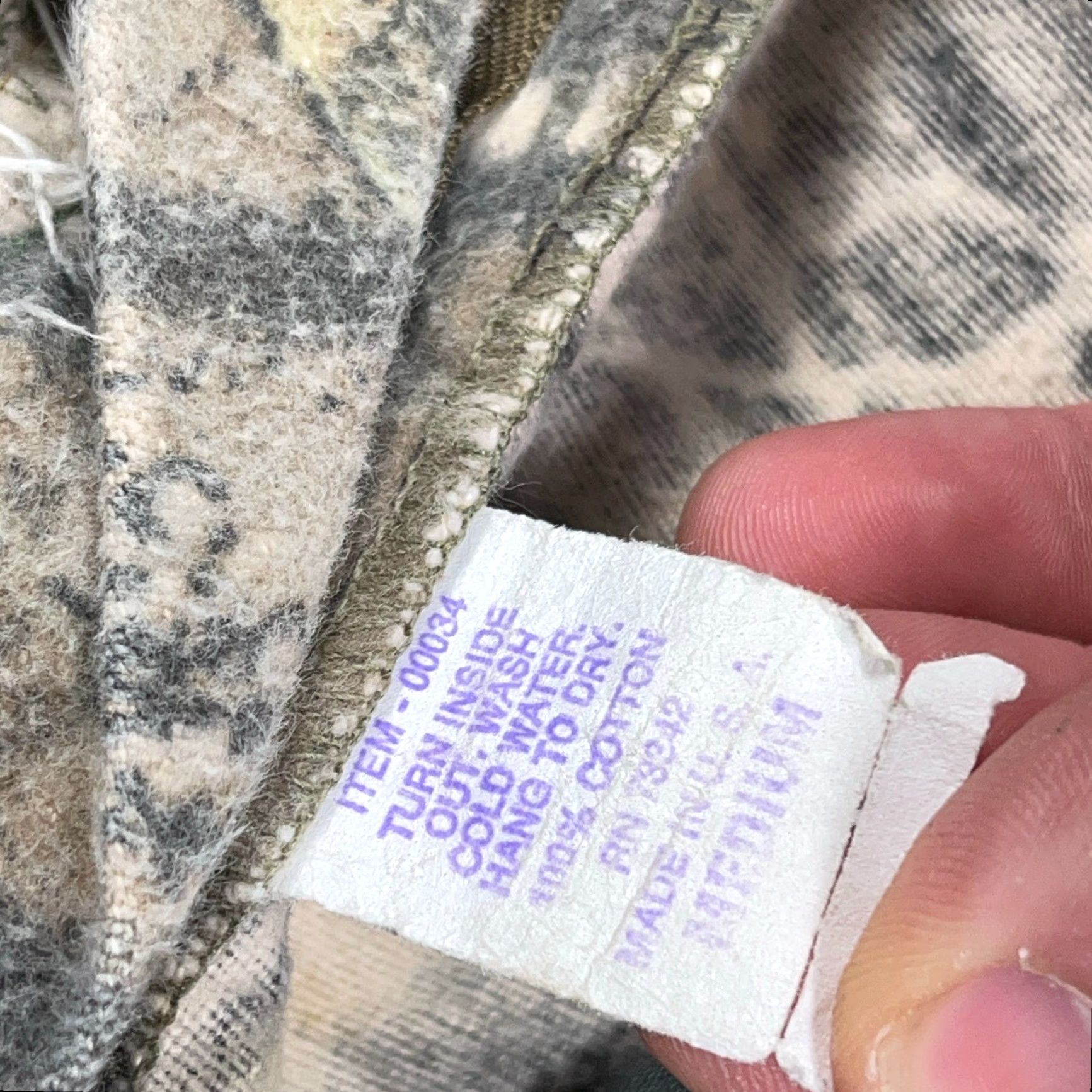 Realtree VINTAGE Realtree Camouflage Cargo Pants Men 34x31 Baggy 90s Chamois USA Cotton Canvas Brown 5-Pocket Design, Cargo, Relaxed, Straight Mens Size US 34 / EU 50 - 4 Thumbnail