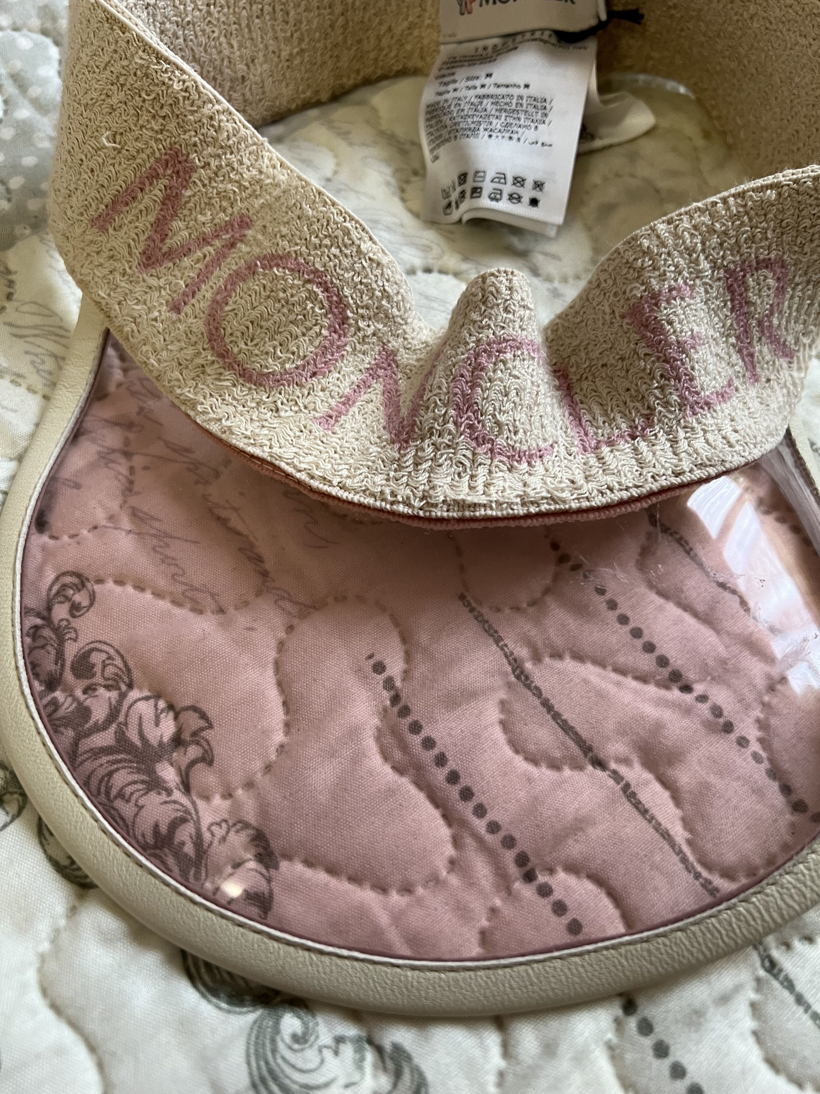 Moncler Moncler visor hat elastic bandage pink cap tennis logo band Size ONE SIZE - 15 Thumbnail