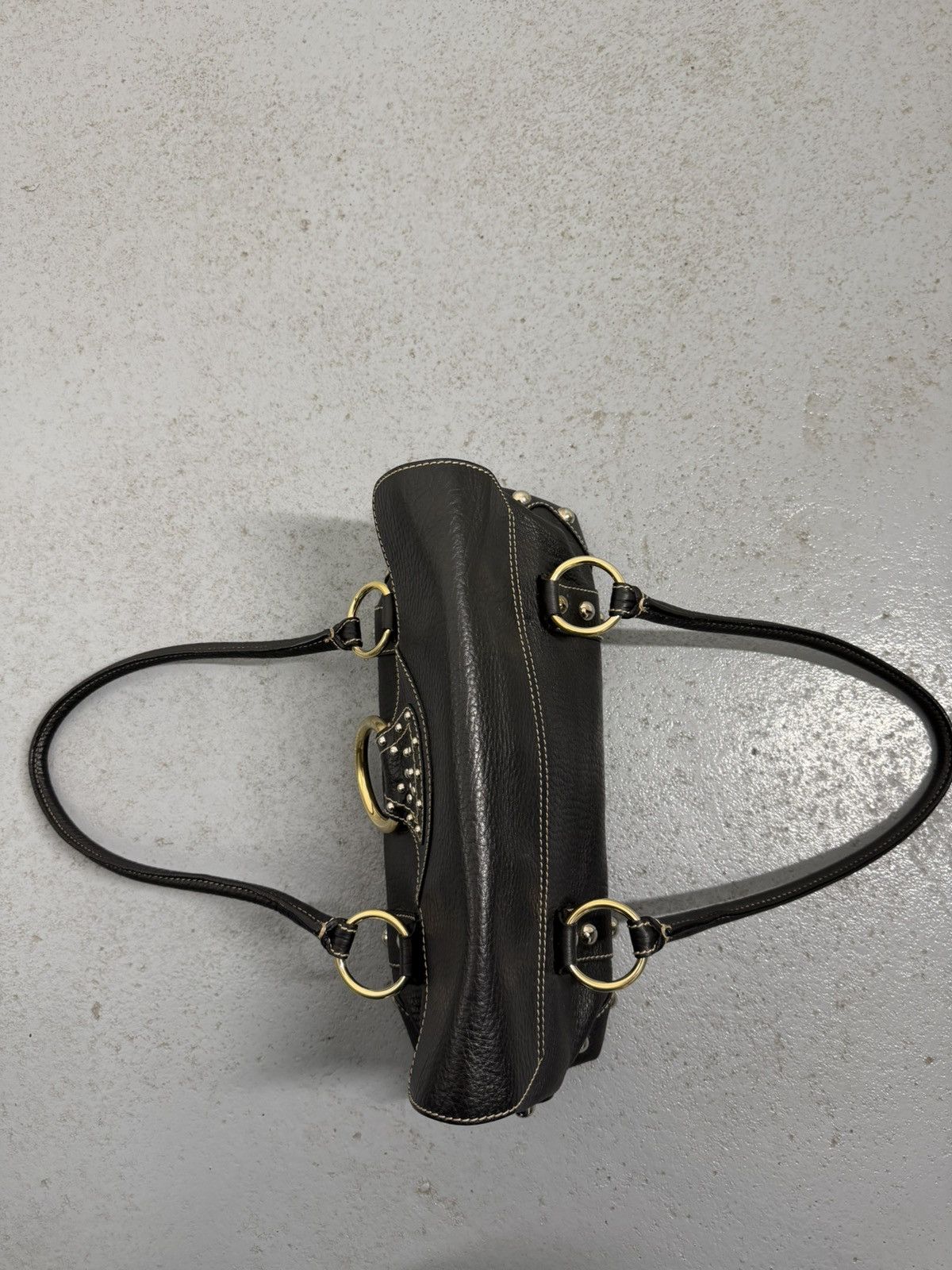Dolce & Gabbana Dolce & Gabbana Leather Metal Rivets Handbag Size ONE SIZE - 8 Thumbnail
