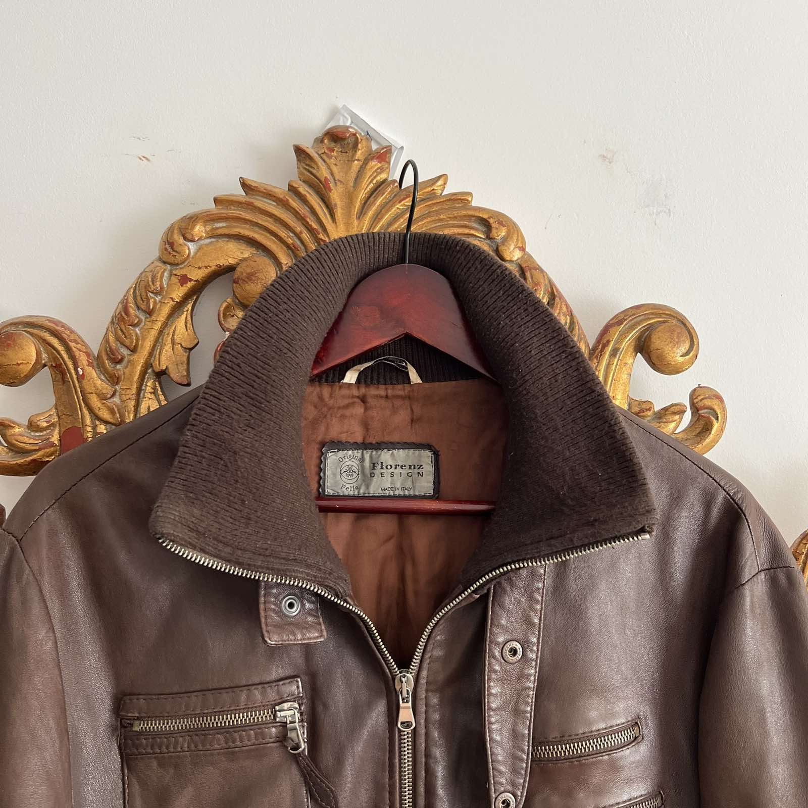 Vintage vintage Florenz italian leather jacket Sz M 90s Size US M / EU 48-50 / 2 - 4 Thumbnail