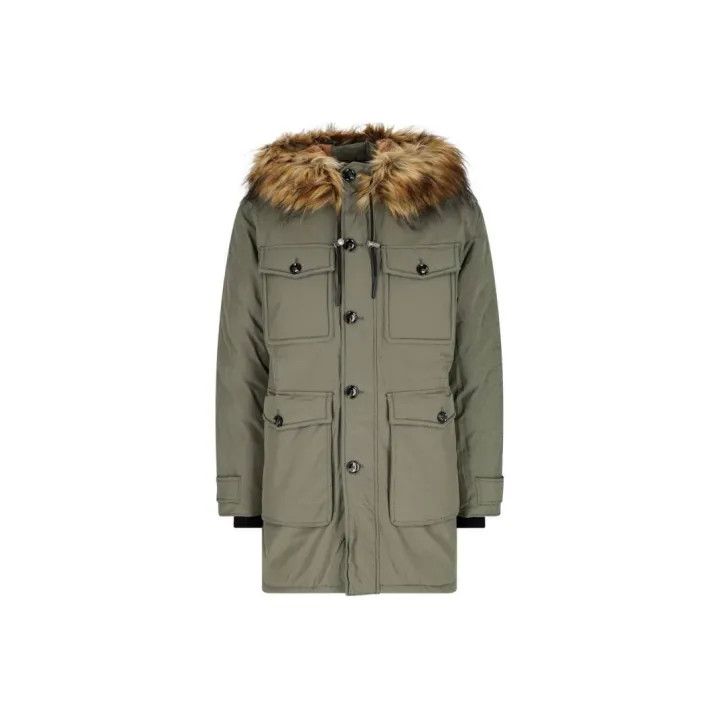 Diesel Diesel Green Hooded Long Parka Jacket 0079 Size US XXL / EU 58 / 5 - 1 Thumbnail