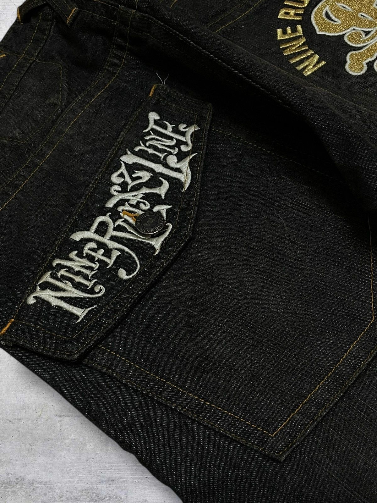 Japanese Brand VINTAGE CREATURE DRAGON JAPAN 90S DESIGNER NINE RULAZ DENIM Size US 34 / EU 50 - 15 Thumbnail