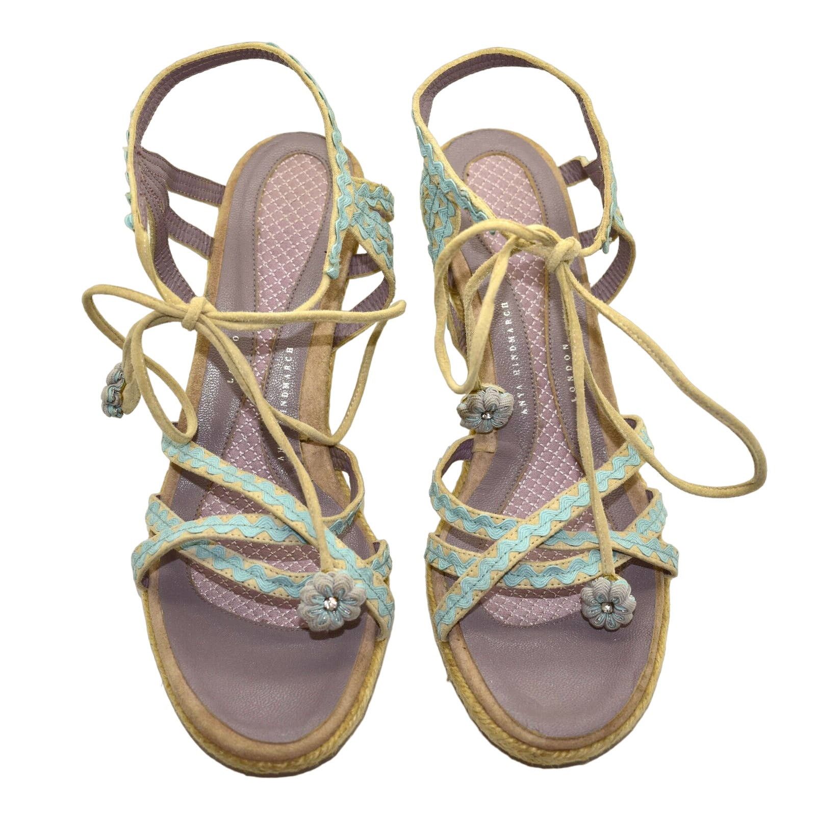 Anya Hindmarch NEW ANYA HINDMARCH Strappy Espadrille Sandal Shoe Sz 40 $435 Size US 10 / IT 40 - 5 Thumbnail