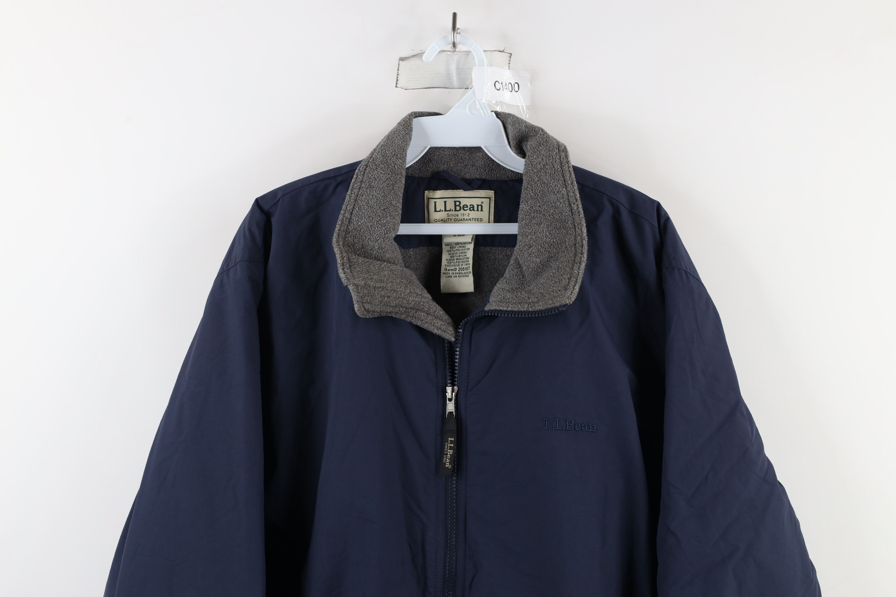 L.L. Bean × Vintage Vintage LL Bean Fleece Lined Full Zip Bomber Jacket Blue Size US M / EU 48-50 / 2 - 2 Thumbnail