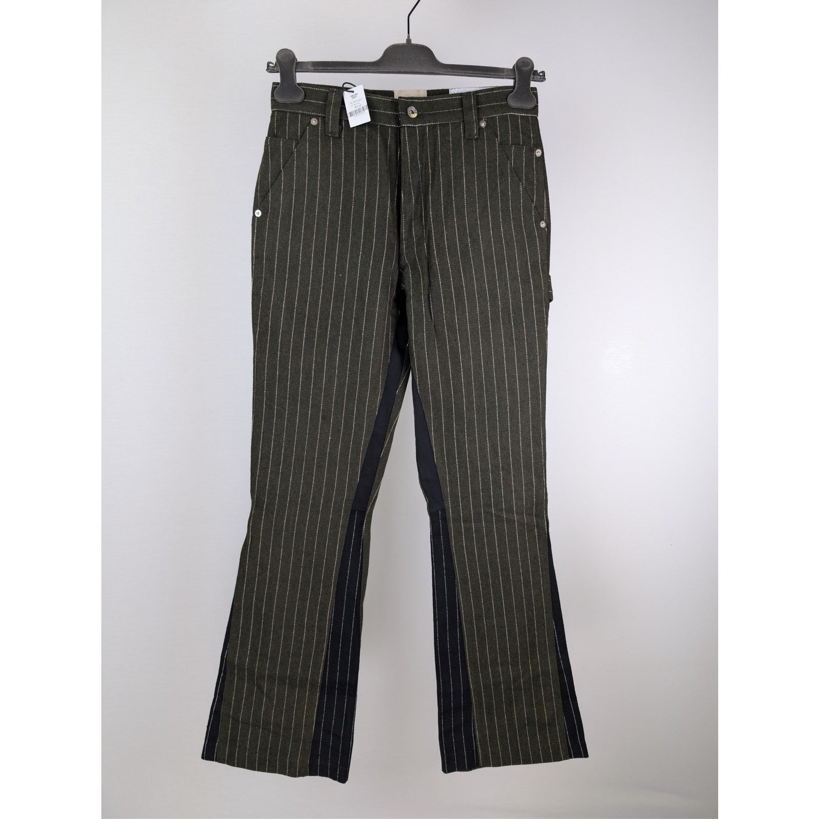 Gallery Dept. o1rshd1 Pinstripe Business Carpenter Flare Pants olive green Size US 38 / EU 54 - 2 Thumbnail