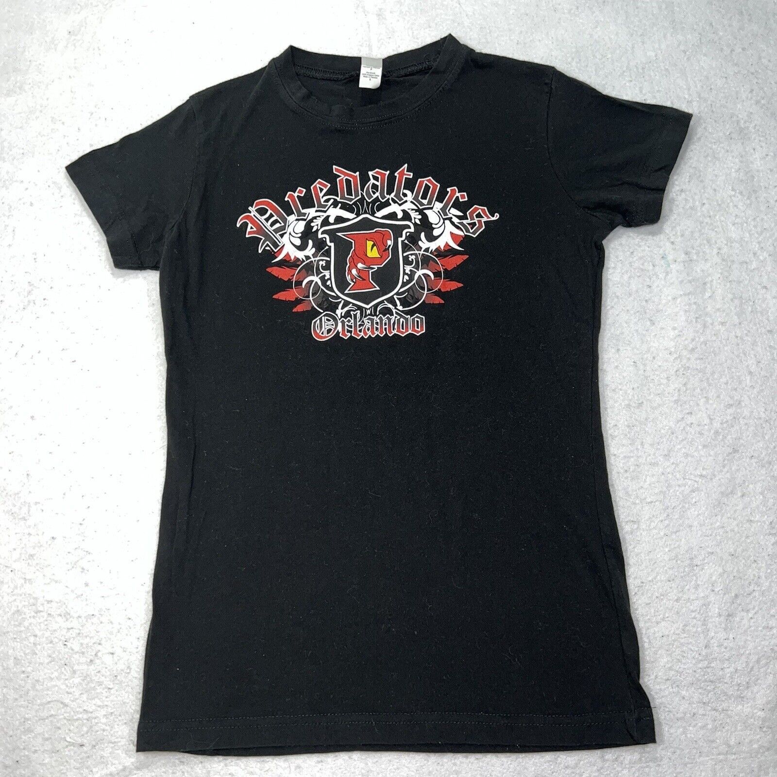 Tultex Orlando Predators Small Arena Football League AFL Black Tee Size S / US 4 / IT 40 - 1 Thumbnail