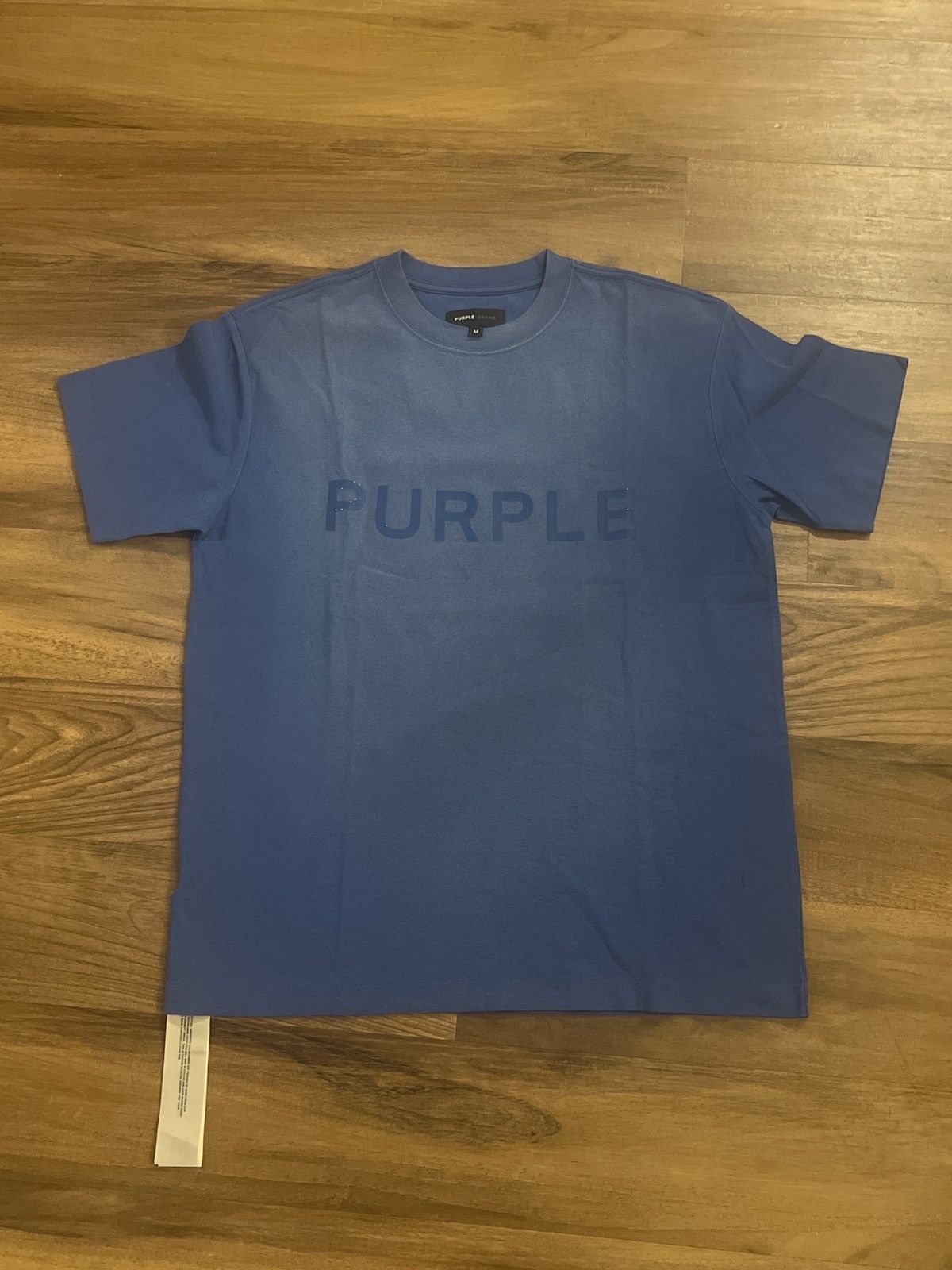 Purple Brand Medium mens blue wordmark tshirt new Size US M / EU 48-50 / 2 - 1 Thumbnail