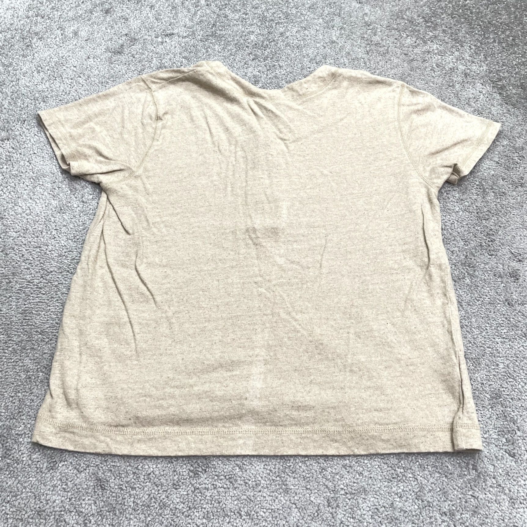 Vintage VINTAGE Lizwear Linen Blend Henley Shirt Womens Large Beige Short Sleeve Casual Knit Top Size L / US 10 / IT 46 - 2 Thumbnail