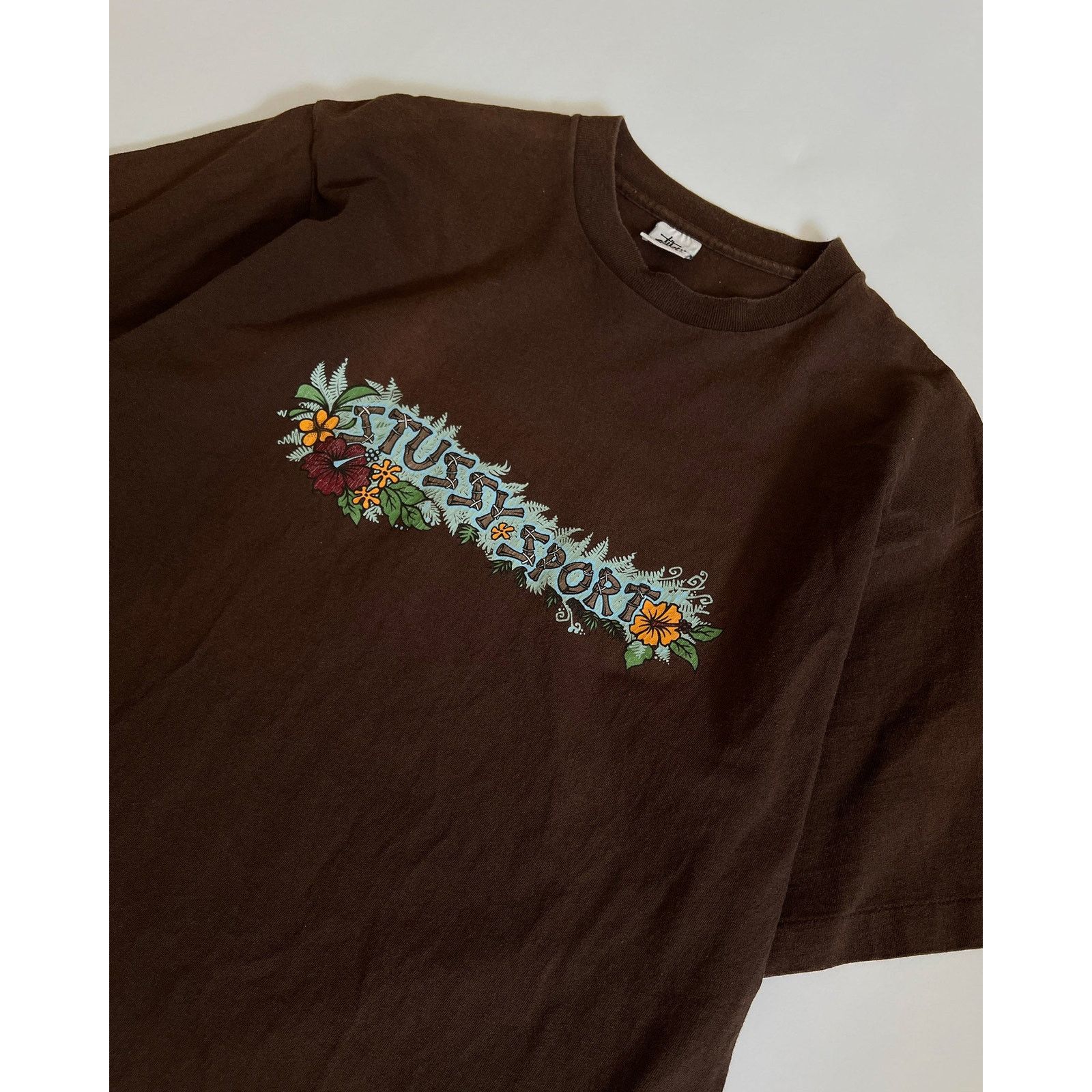 Stussy 1990s Stüssy Brown "Stüssy Sport" T-Shirt Size US XL / EU 56 / 4 - 3 Thumbnail