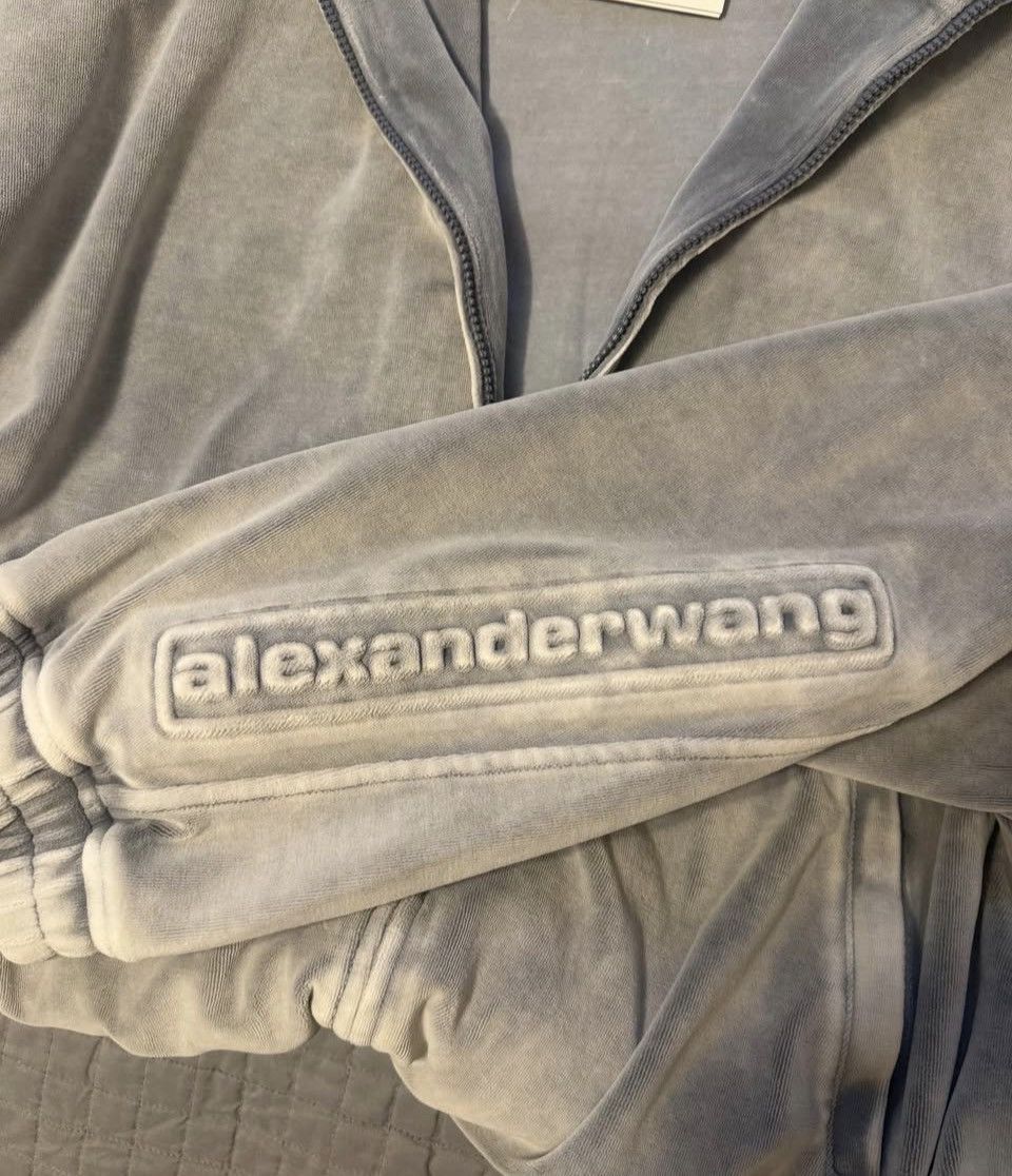 Alexander Wang Alexander Wang Embossed Logo Velour Track Jacket Size US XL / EU 56 / 4 - 3 Thumbnail