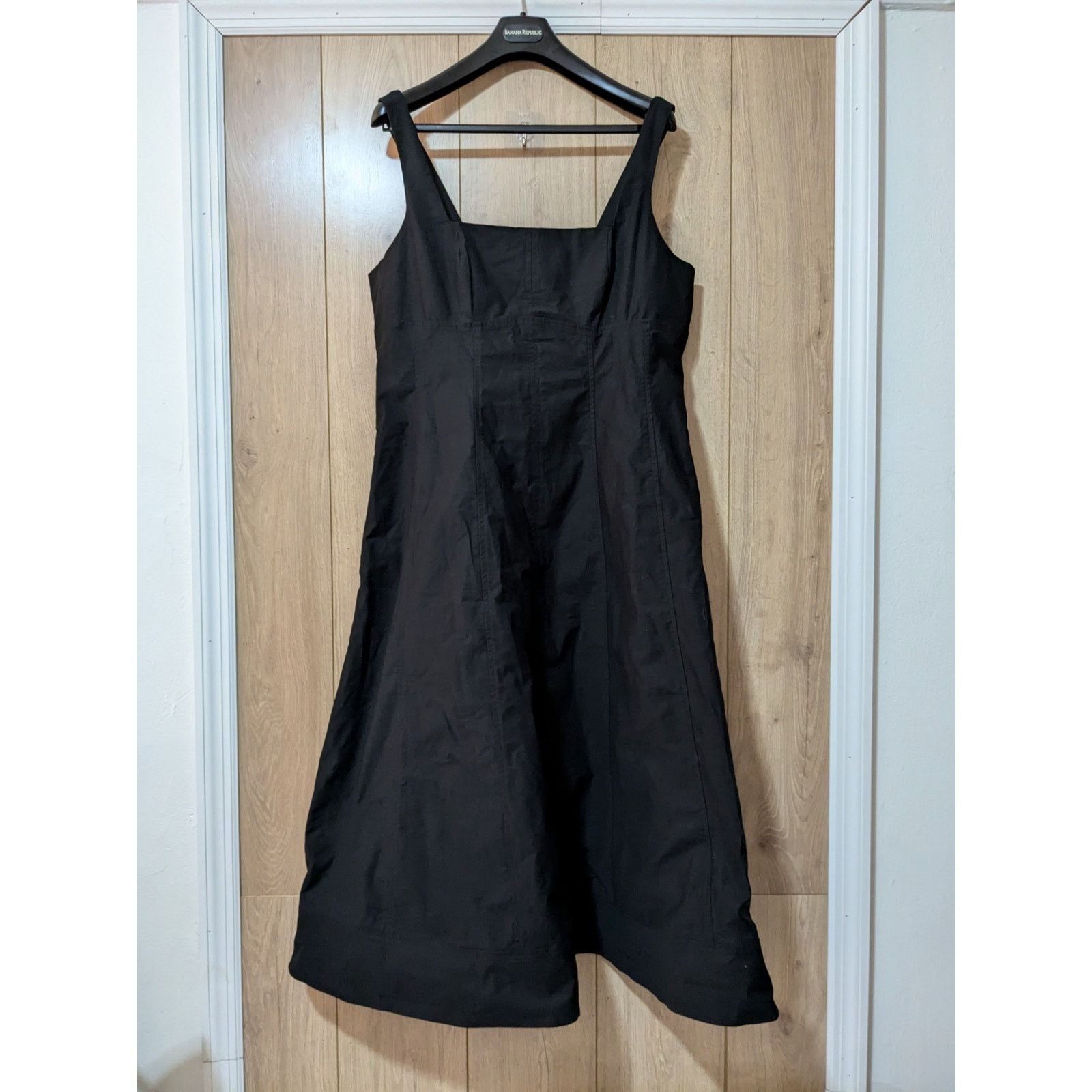 Banana Republic Banana Republic -Cotton-Satin Midi Dress / 16 / Black / NWT Size XXL / US 16-18 / IT 52-54 - 4 Thumbnail