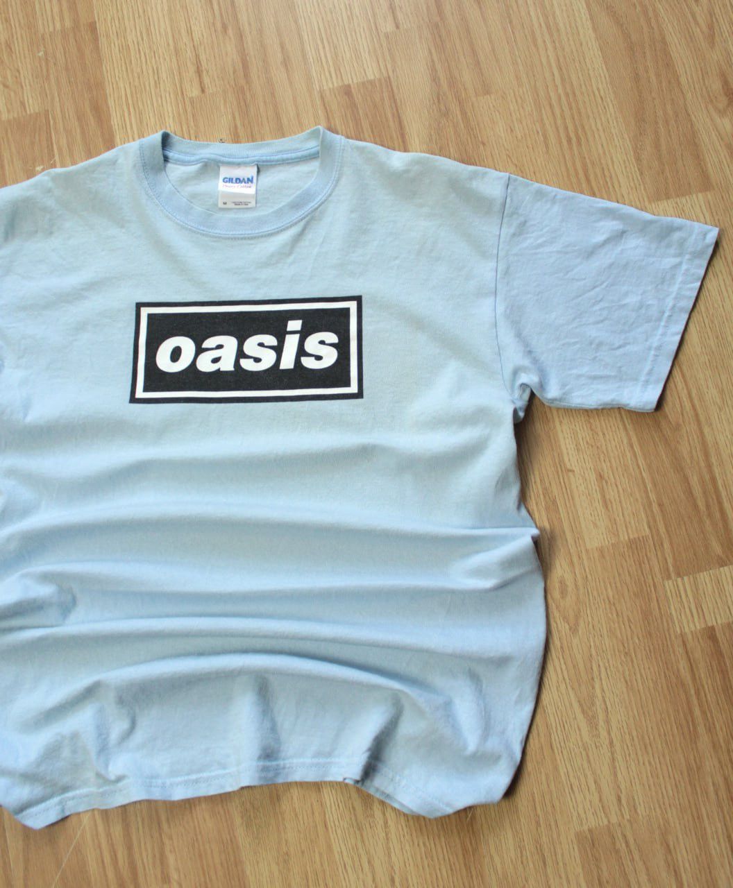 Band Tees 🔥 Vintage 00s Oasis Box Logo Rock Band Blue T-Shirt Y2K Size US M / EU 48-50 / 2 - 1 Thumbnail