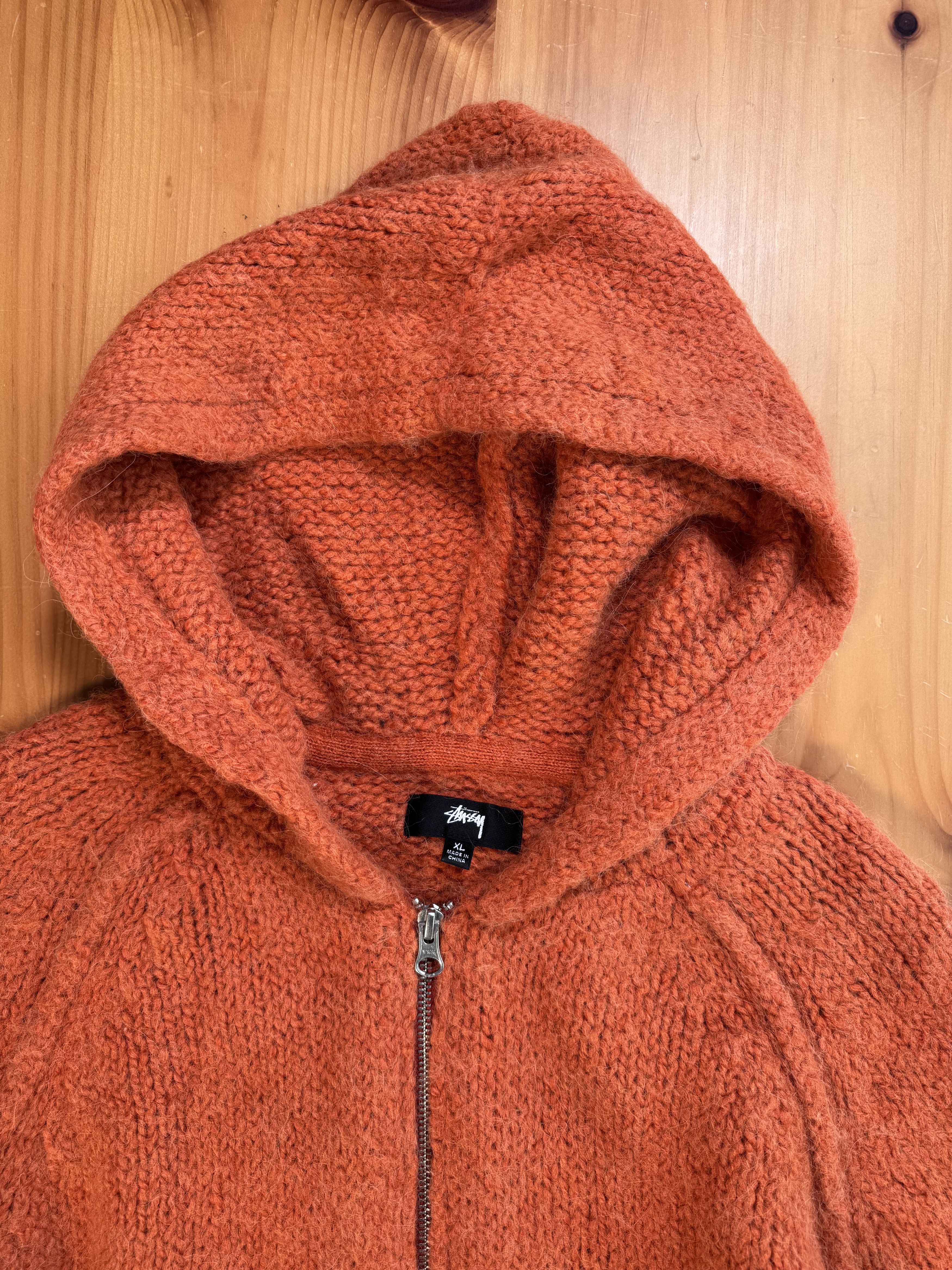 Stussy Stussy Brushed Knit Sweater Zip Up Hoodie Size US XL / EU 56 / 4 - 4 Thumbnail