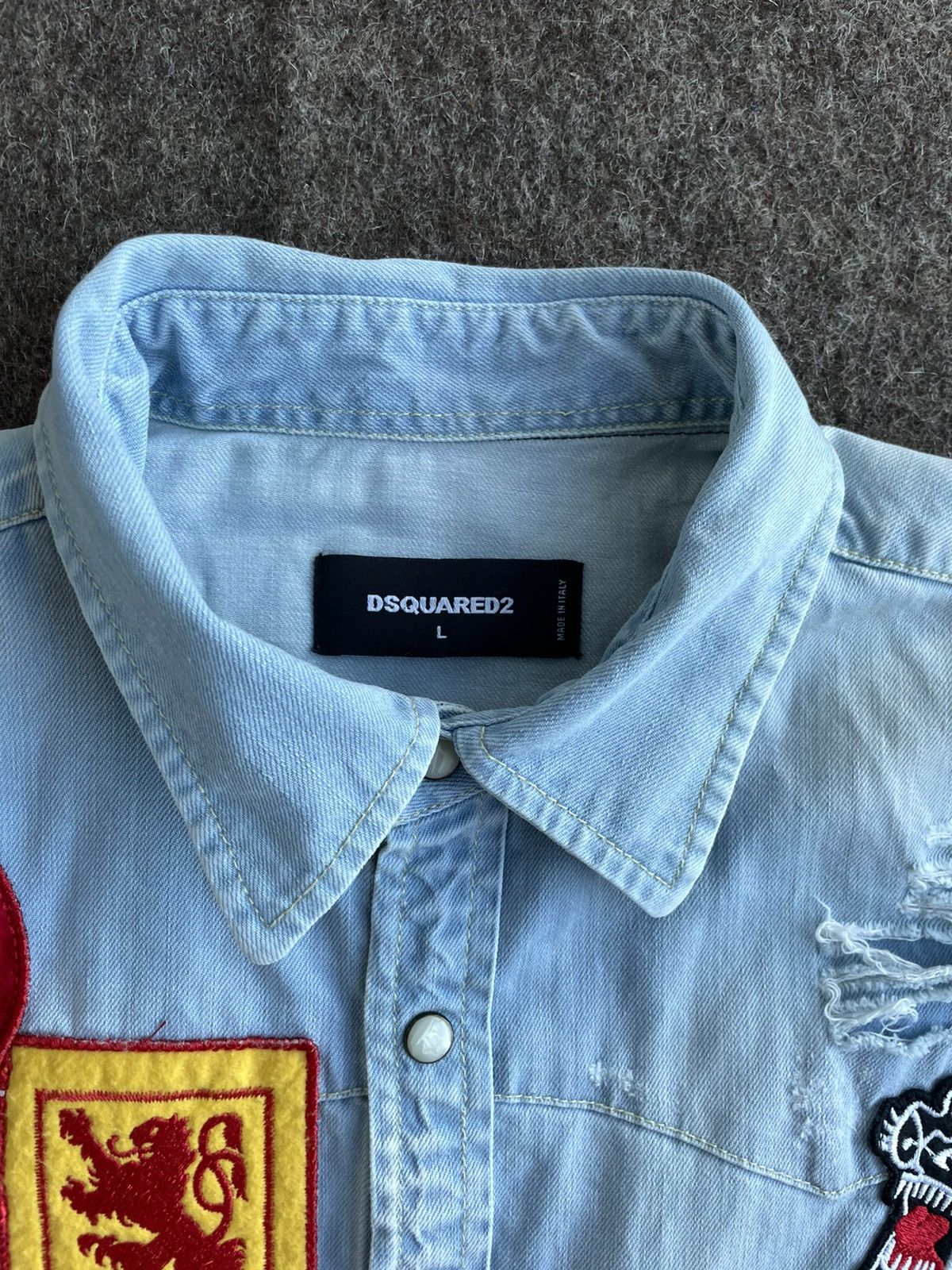 Dsquared2 Dsquared2 Denim Sleeveless Shirt Size US L / EU 52-54 / 3 - 7 Thumbnail