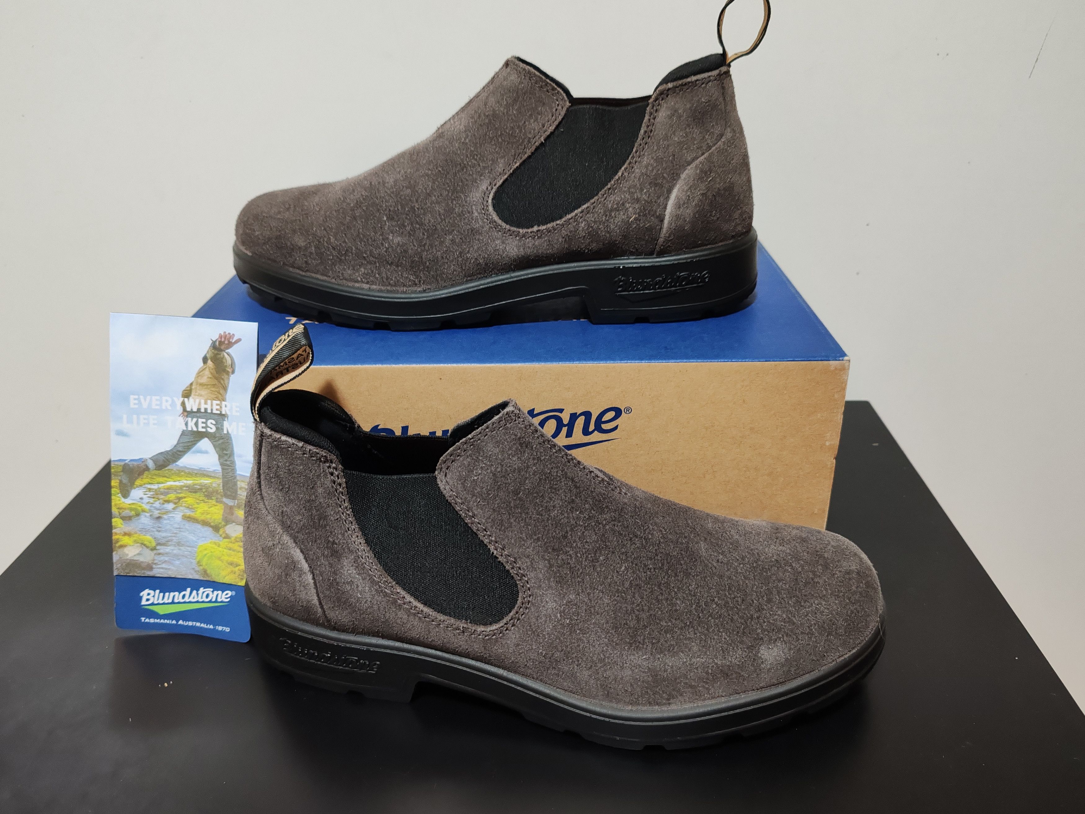 Blundstone Bottines Blundstones Chelsea - Daim Ciré Gris Acier Size US 9.5 / EU 42-43 - 1 Thumbnail