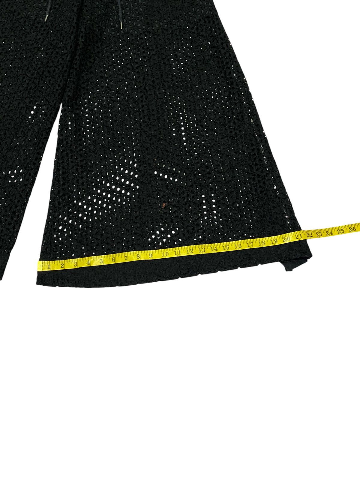 Sacai Sacai Mesh Black Wide-Leg Pants Size 30" / US 8 / IT 44 - 21 Thumbnail