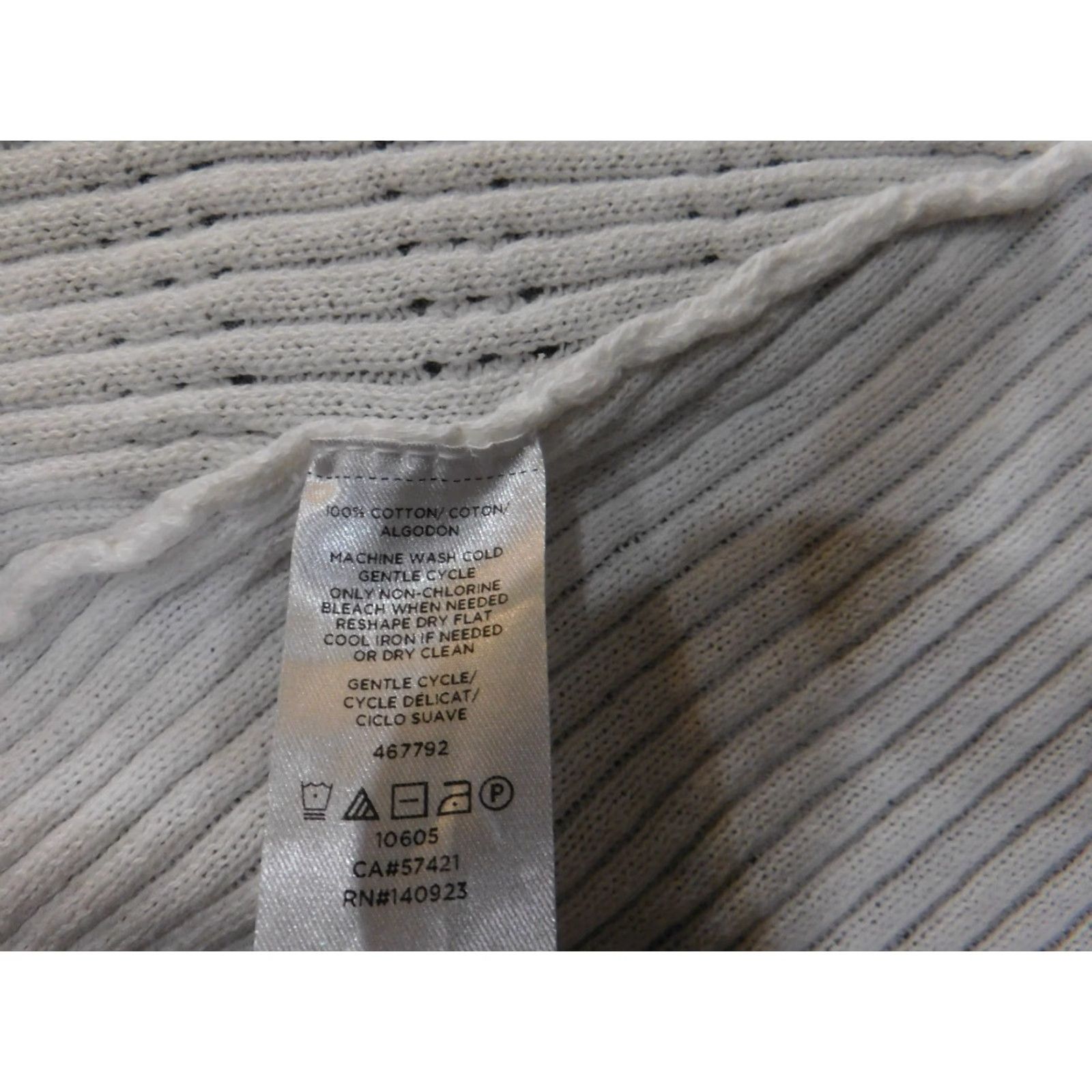 Loft LOFT Cardigan Womens Petit e White Open Knit Lightweight Stretch Casual Regular V-Neck Raglan Short Sleeve Knit Sweater Pullover Size M / US 6-8 / IT 42-44 - 7 Thumbnail