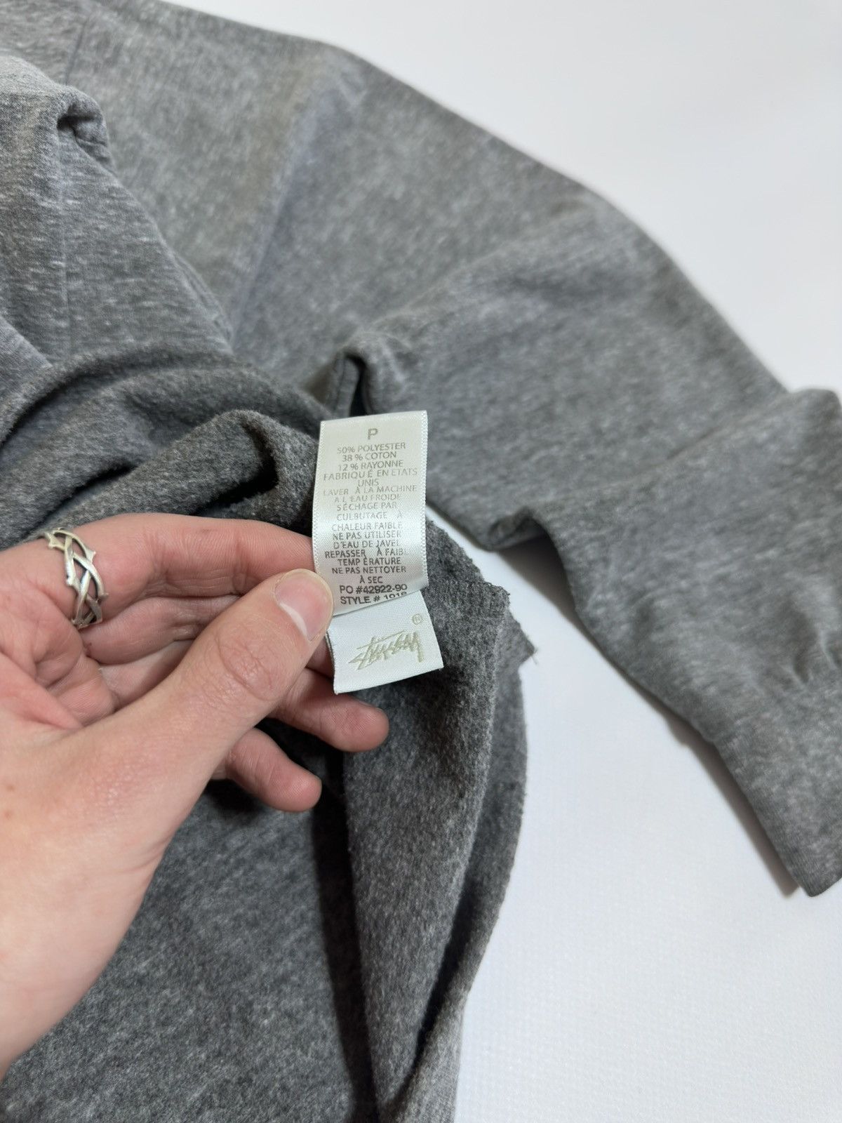 Stussy Stussy Stock Logo SS Link Heather Grey Hoodie USA - Size S Size US S / EU 44-46 / 1 - 6 Thumbnail