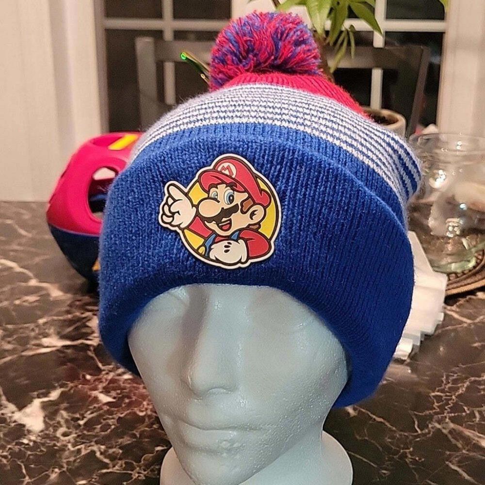 Other Super Mario Winter Knit Ski Hat Beanie 2017 Nintendo Youth Size ONE SIZE - 1 Preview