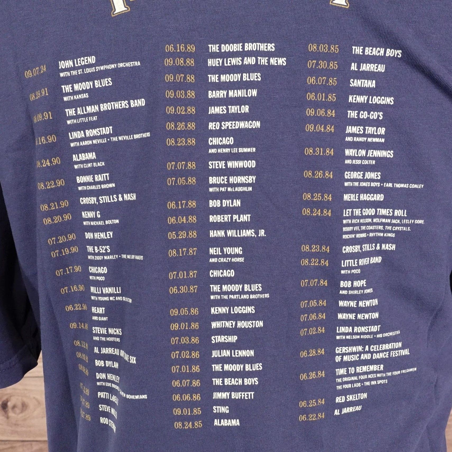 Comfort Colors The Muny John Legend Shirt Mens 2XL Blue Concert Graphic Tee 2024 St Louis Size US XXL / EU 58 / 5 - 7 Thumbnail