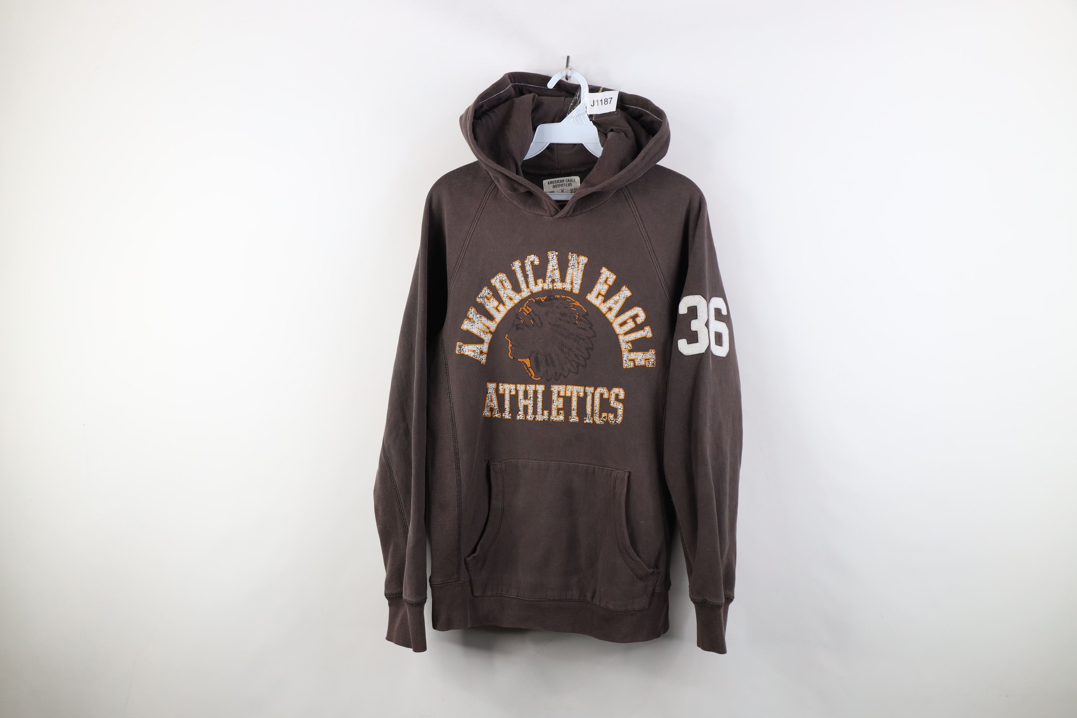 American Eagle Outfitters Vintage 90s Y2K American Eagle Head Hoodie Sweatshirt Brown Size US XS / EU 42 / 0 - 1 Thumbnail