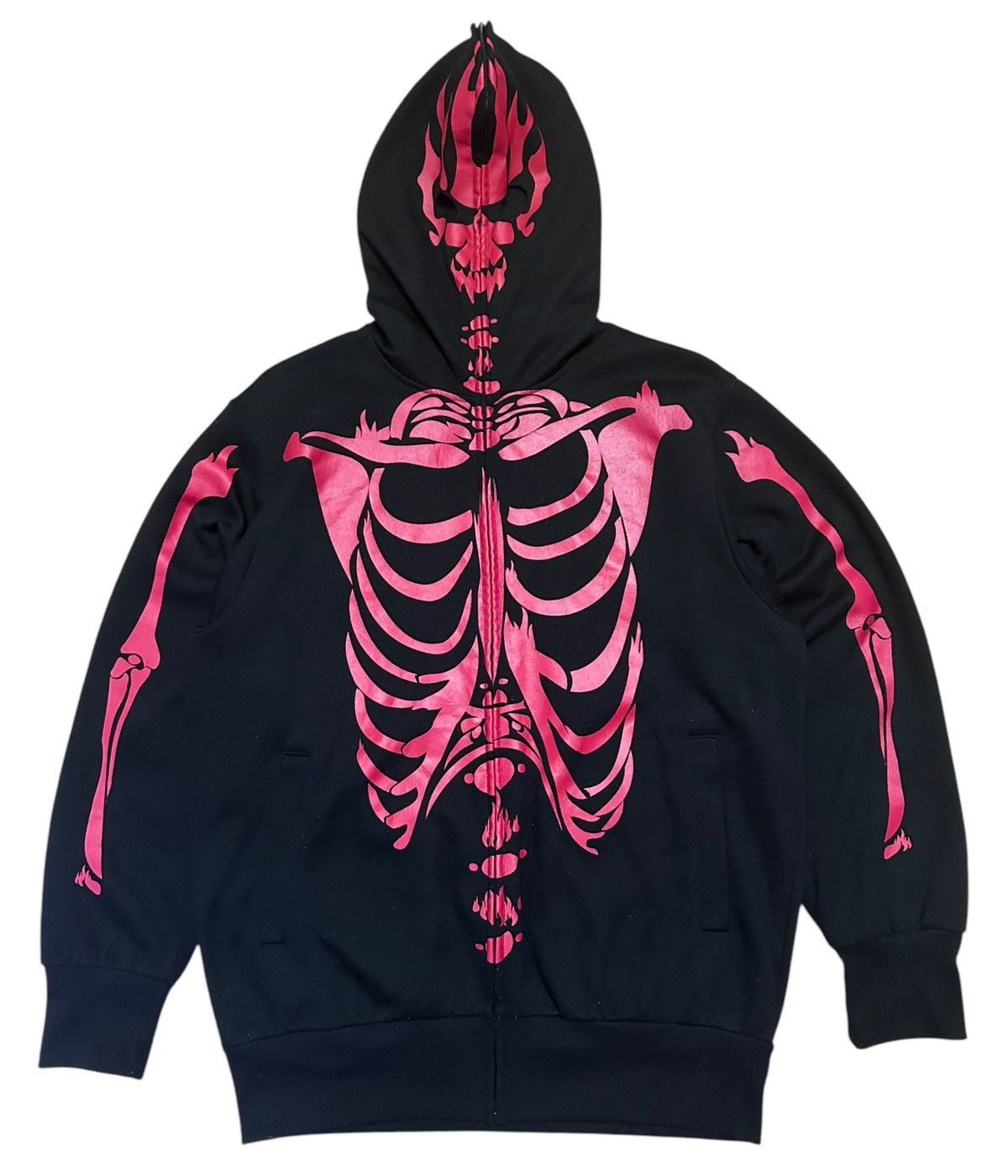Japanese Brand RARE ‼️ Vintage Calhoun 🇯🇵 Skeleton Full Zip Hoodie Size US M / EU 48-50 / 2 - 1 Thumbnail