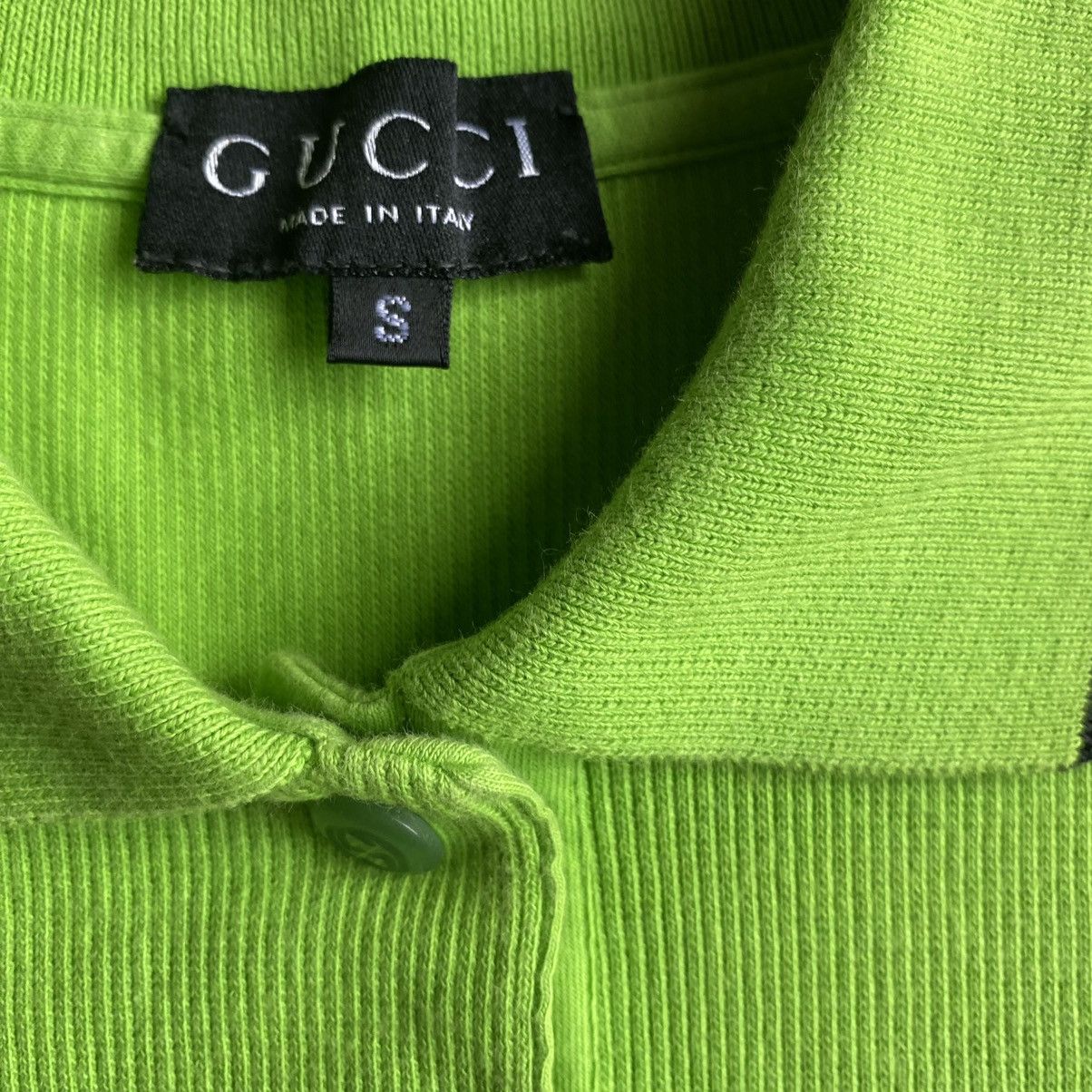 Gucci × Tom Ford Vintage 1996 Gucci By Tom Ford Ribbed Polo Shirt Size S / US 4 / IT 40 - 3 Thumbnail