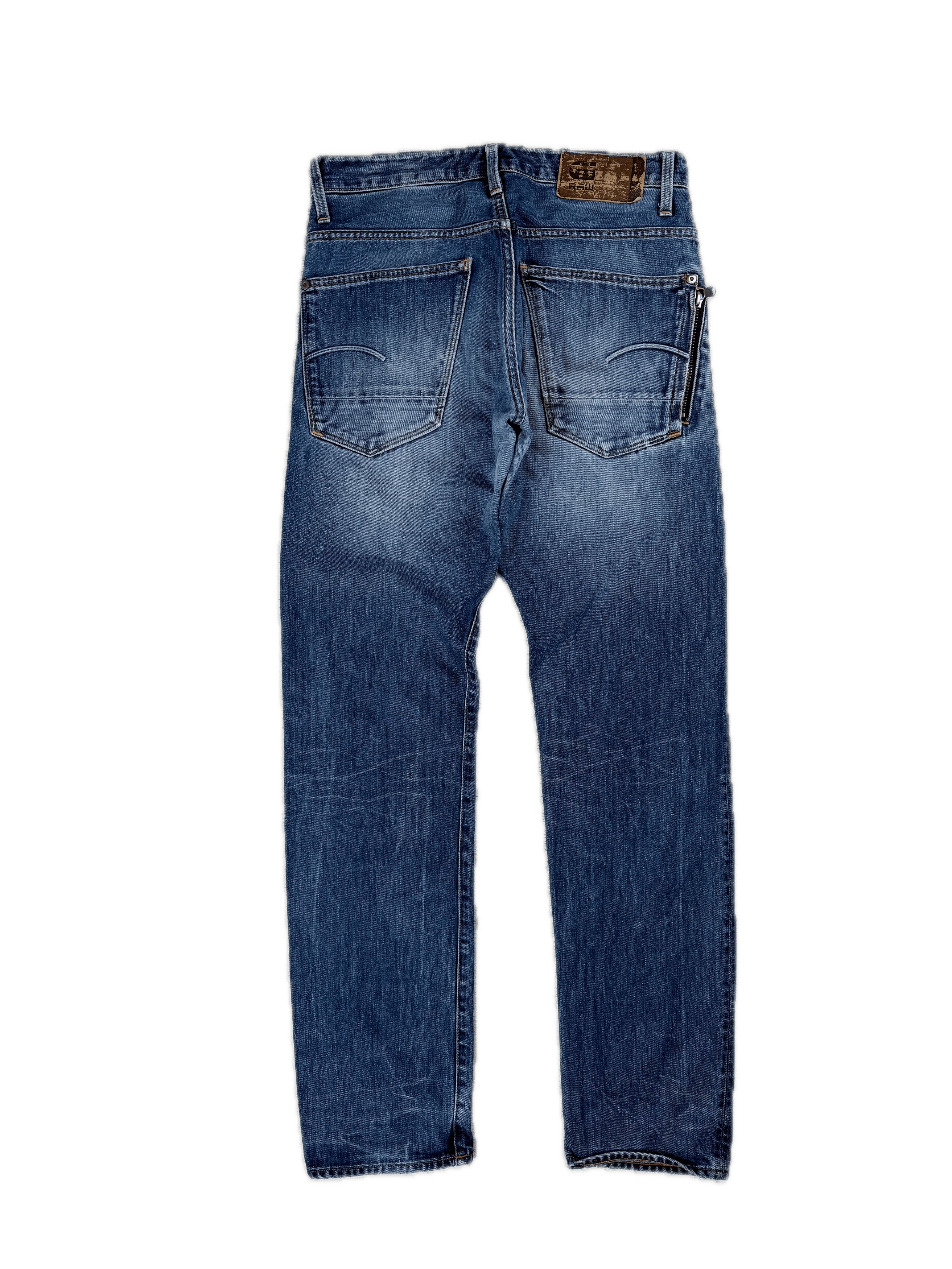 G-Star G-Star Raw Denim Jeans Stean Tapered Blue Distressed Denim Size US 32 / EU 48 - 1 Thumbnail