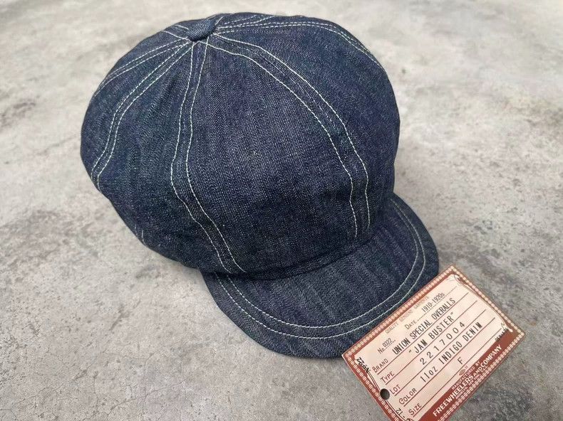 Freewheelers Vintage Denim Newsboy Cap for Unisex Wear Size ONE SIZE - 1 Thumbnail