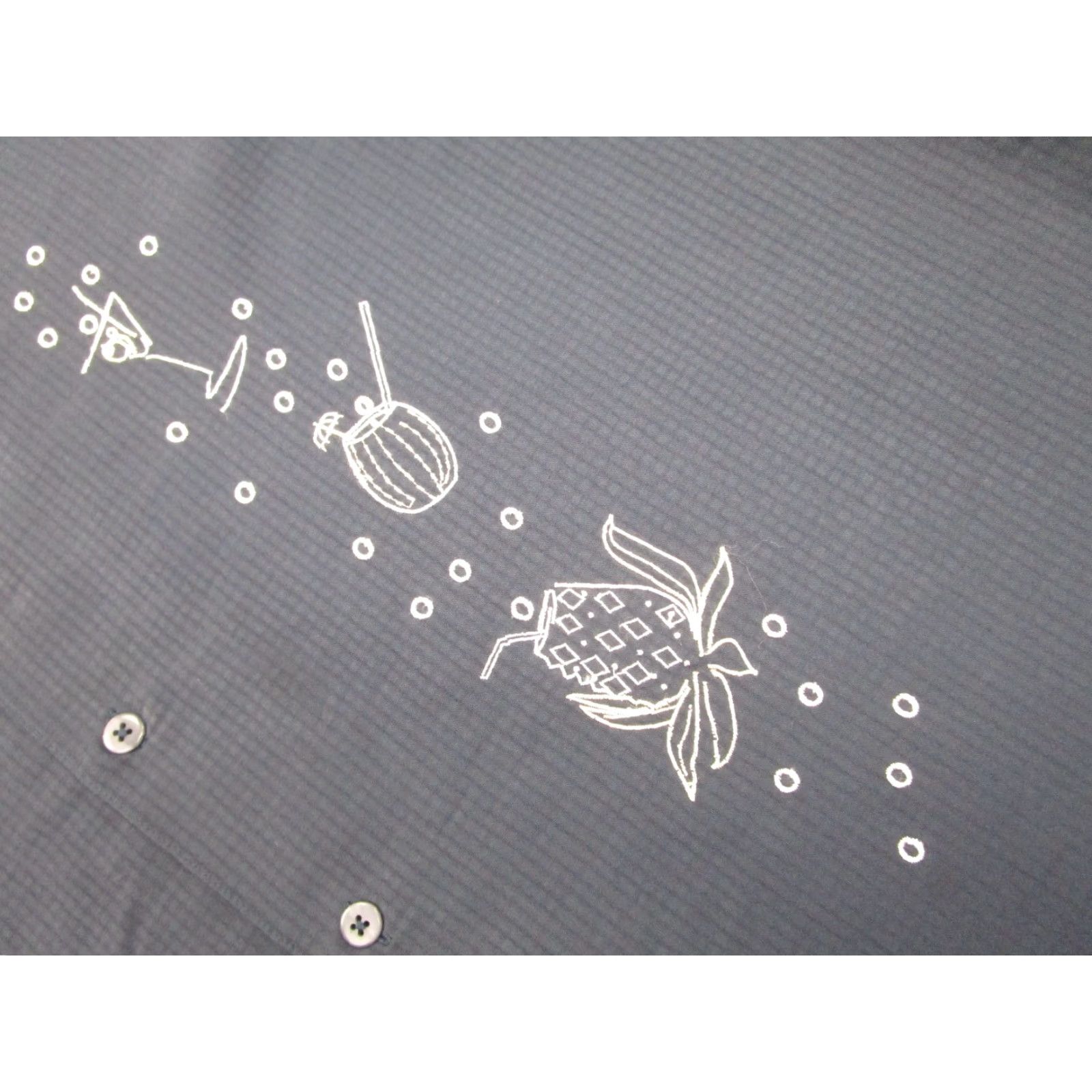 Cherokee Cherokee Shirt Mens L Blue Button-Up Hawaiian Embroidered Casino Cocktail Bowling Rockabilly Short Sleeve Collar-Point Casual Size US L / EU 52-54 / 3 - 3 Thumbnail