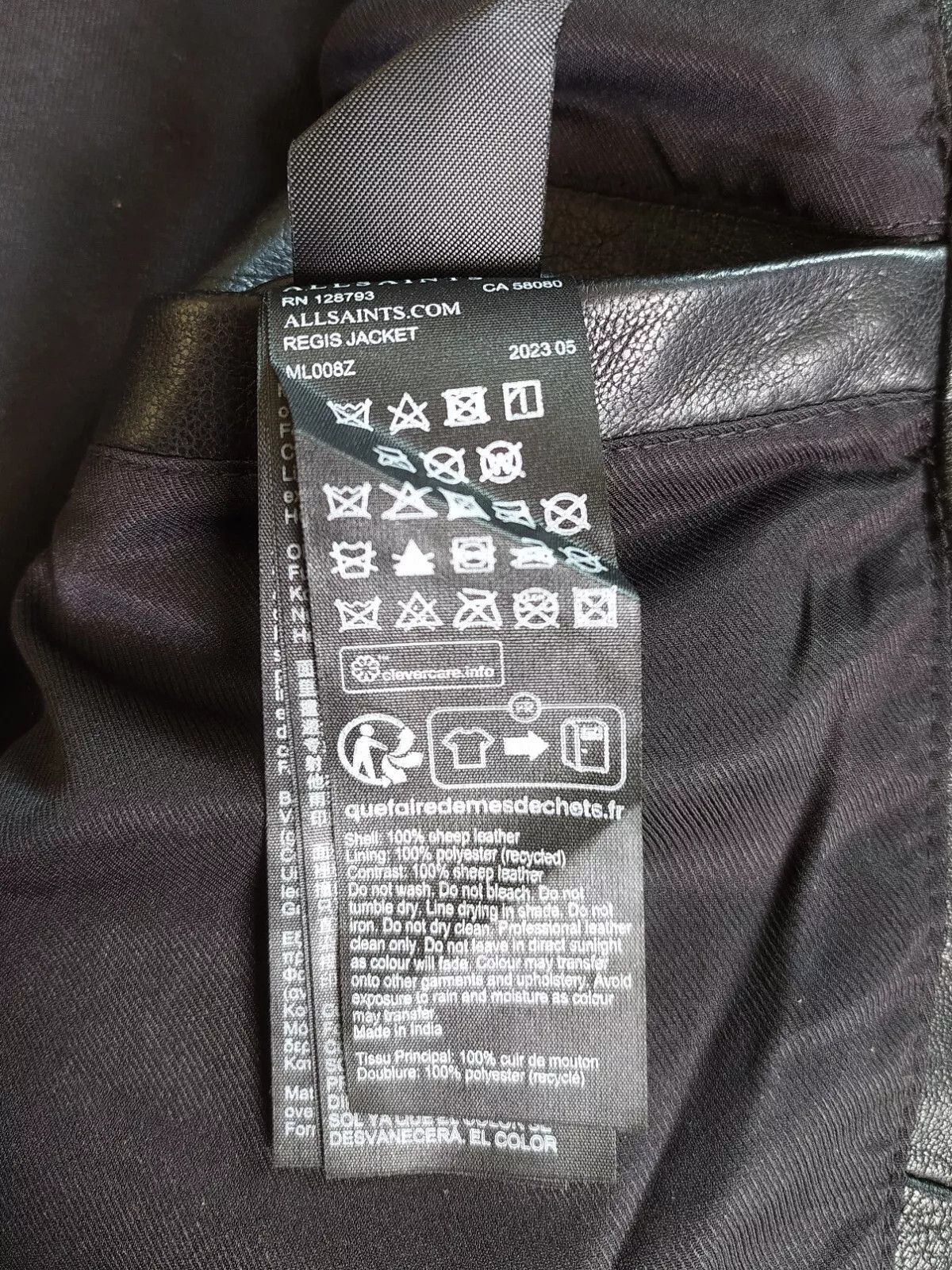 Allsaints ALLSAINTS Regis Leather Jacket FTP 9008 Size US L / EU 52-54 / 3 - 9 Thumbnail
