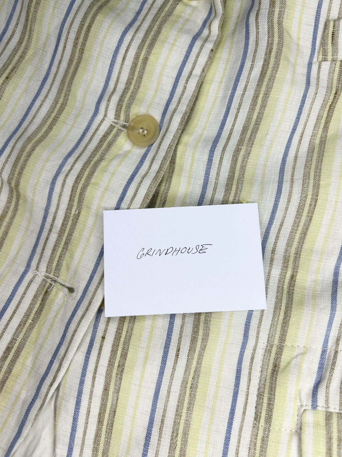 Paul Harnden Shoemakers Extended Pocket Stripe Linen Blazer Size XS / US 0-2 / IT 36-38 - 10 Thumbnail