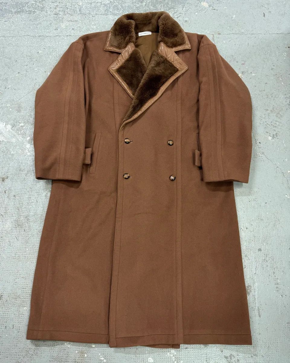 Vintage FW1988 Gianni Versace Camel Wool Trench Coat Size US XL / EU 56 / 4 - 1 Thumbnail