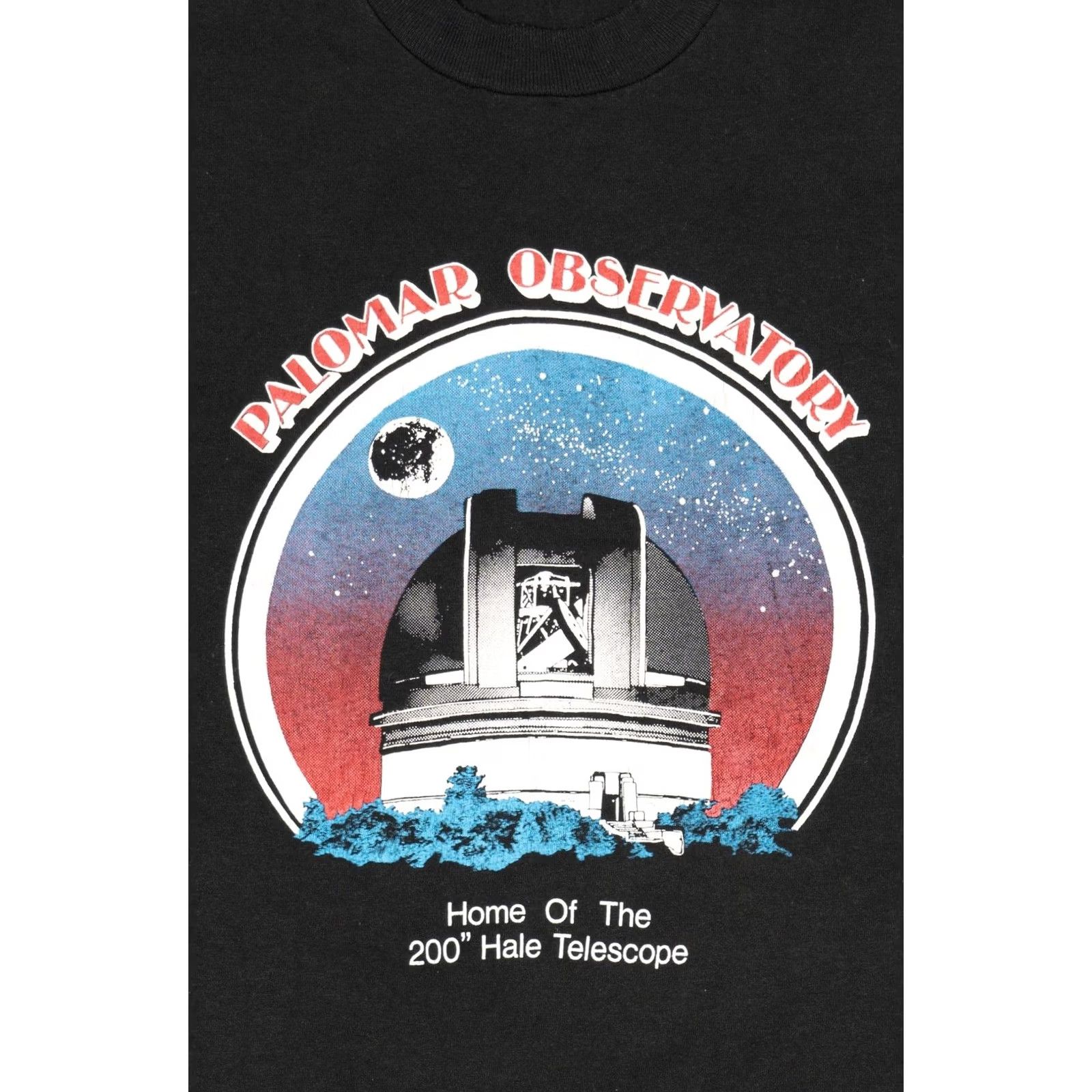 Vintage VINTAGE Palomar Observatory 200" Hale Telescope T-Shirt XS-XL Black Unisex Adults Short Sleeve 1990s Mens Womens Size US XL / EU 56 / 4 - 2 Thumbnail