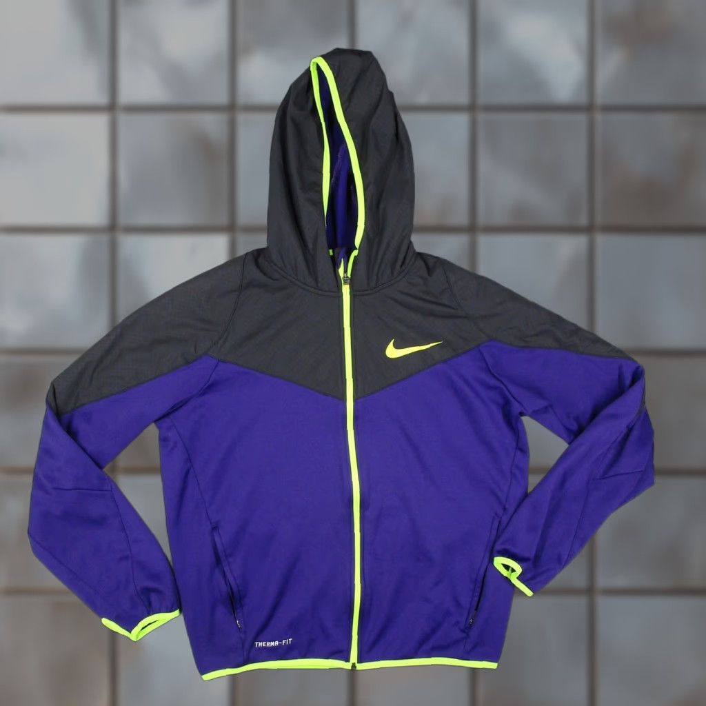 Nike Nike Therma-FIT Jacket Mens L Purple Hooded Full Zip Running 549517-547 Size US L / EU 52-54 / 3 - 1 Thumbnail