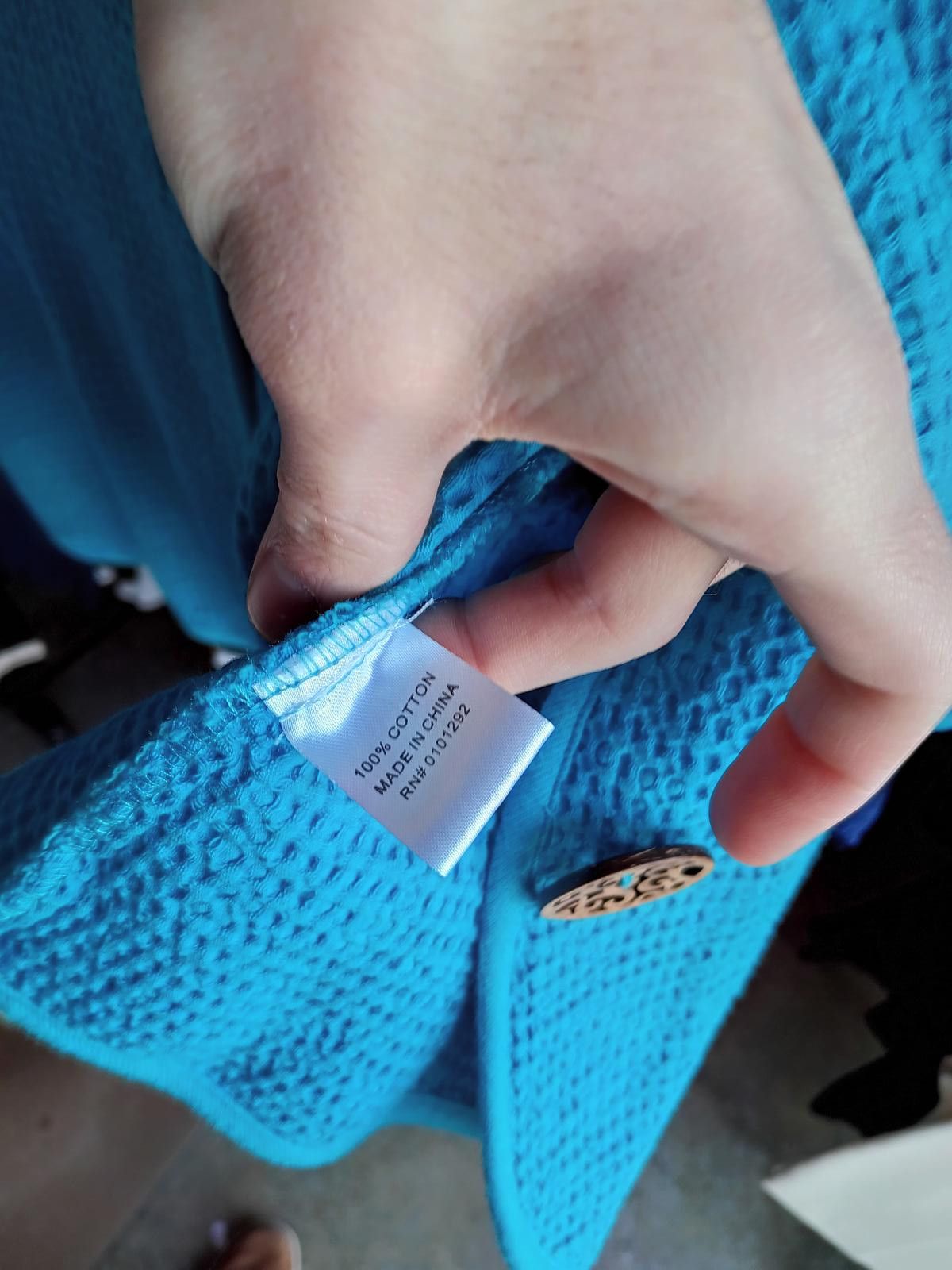 Designer Lulu-B Stylish Aqua Blue Jacket with Unique Buttons Size M / US 6-8 / IT 42-44 - 4 Thumbnail