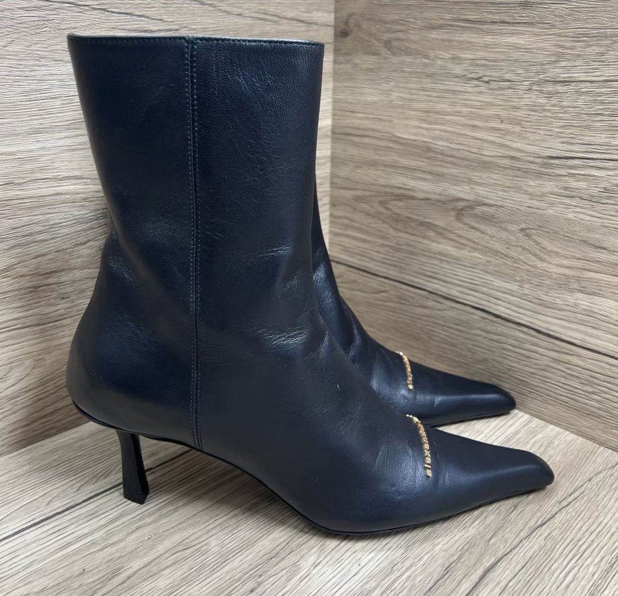 Alexander Wang Alexander Wang Pointed-Toe Heeled Ankle Boots J41 Size US 6.5 / IT 36.5 - 3 Thumbnail